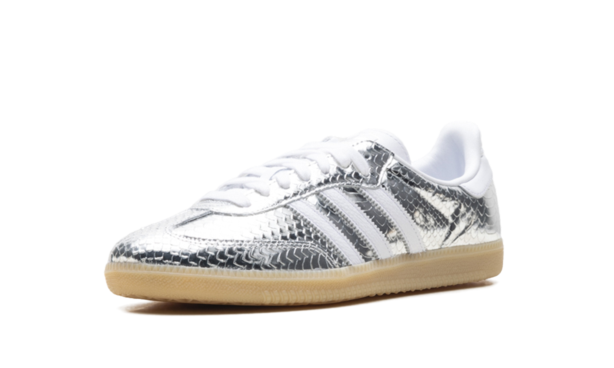 Adidas Samba OG Women "Patent Snakeskin Silver Metallic"