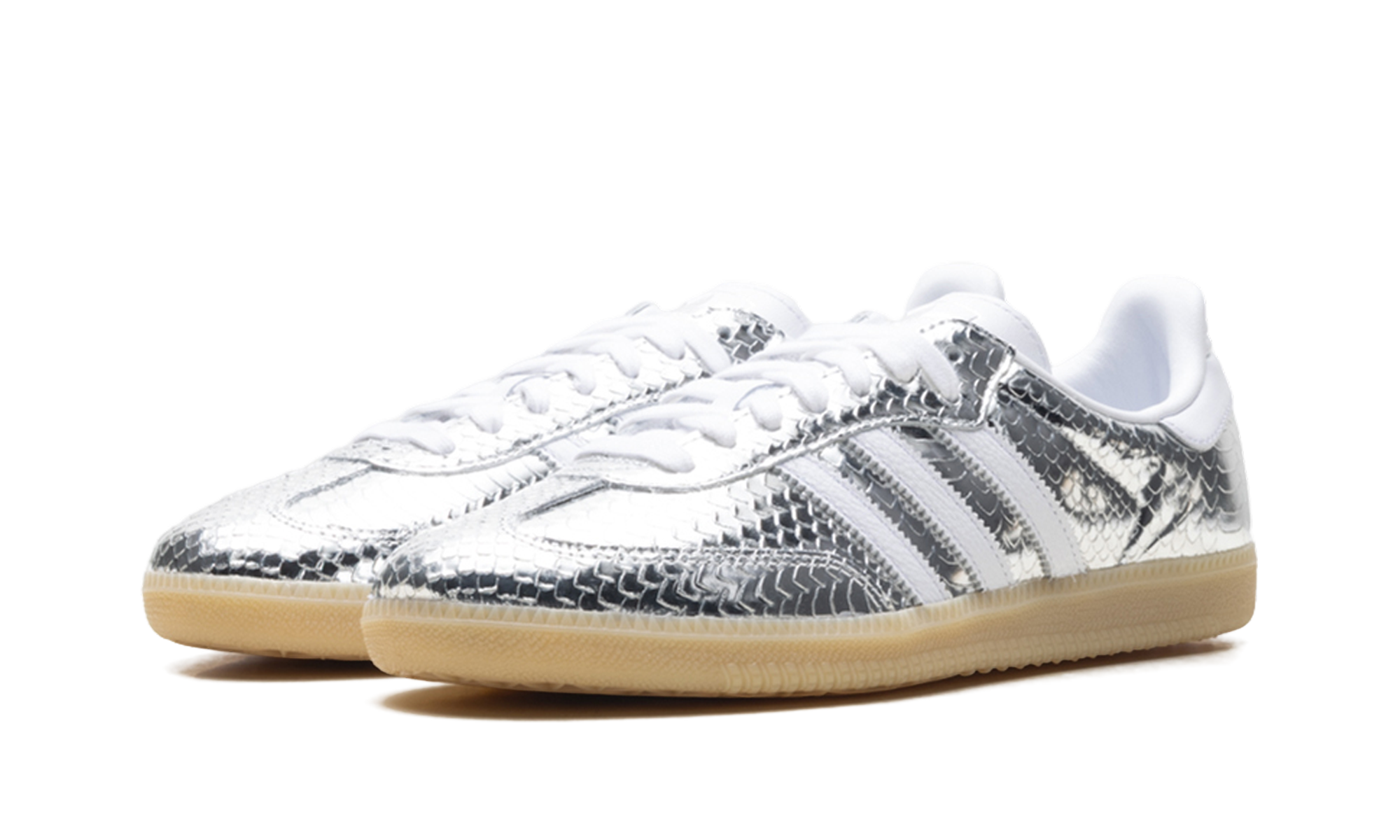 Adidas Samba OG Women "Patent Snakeskin Silver Metallic"