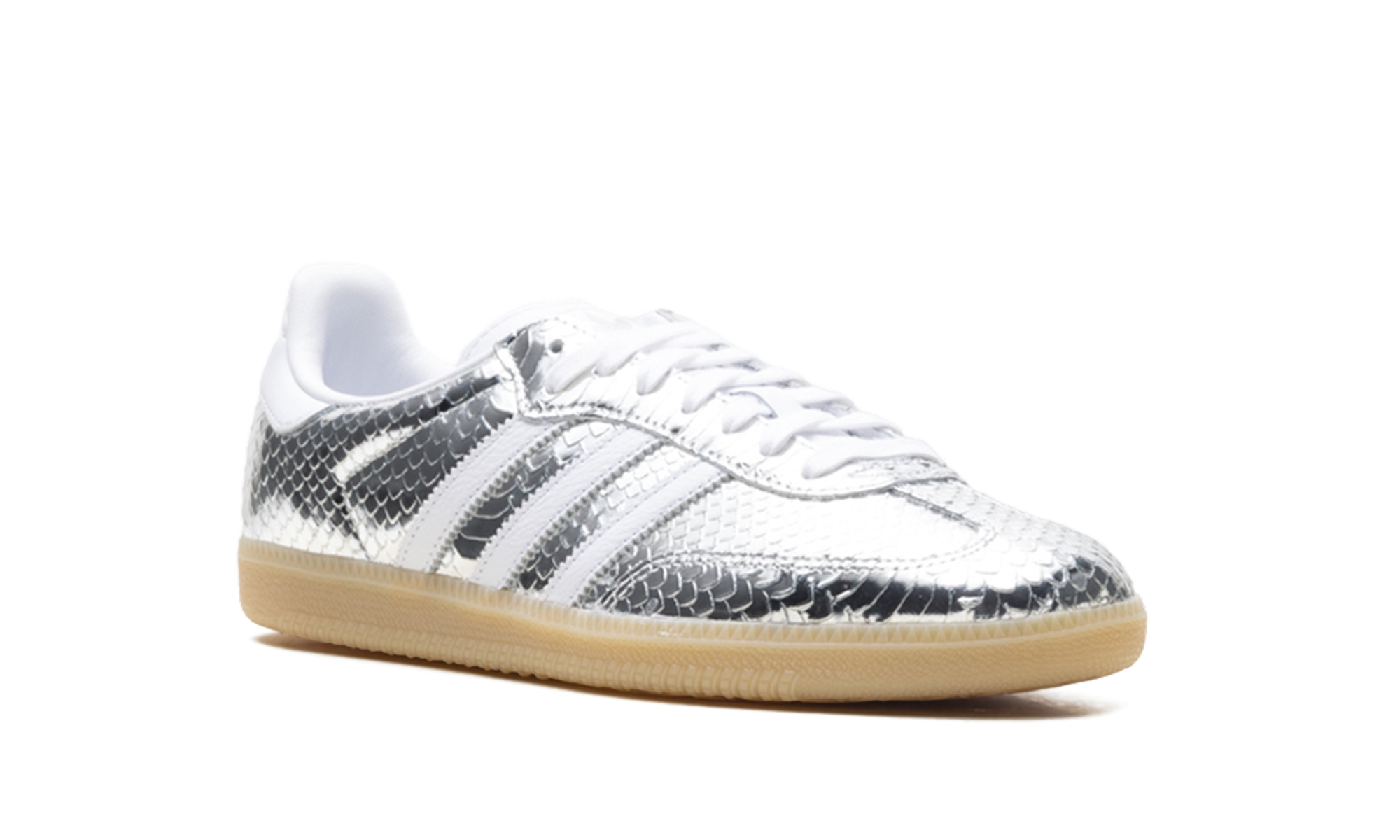 Adidas Samba OG Women "Patent Snakeskin Silver Metallic"