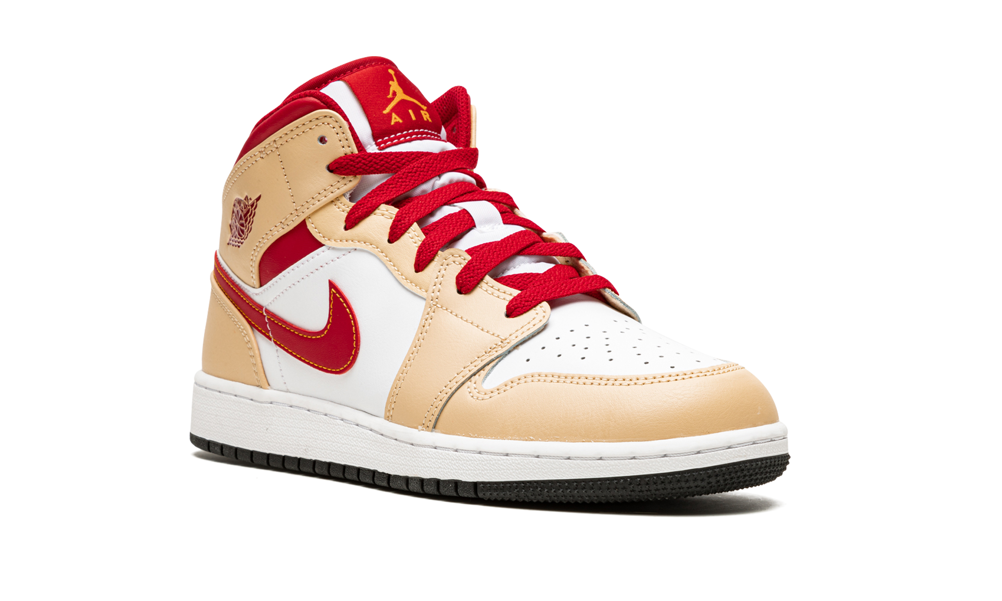 Air Jordan 1 Mid GS "Beige / Red"