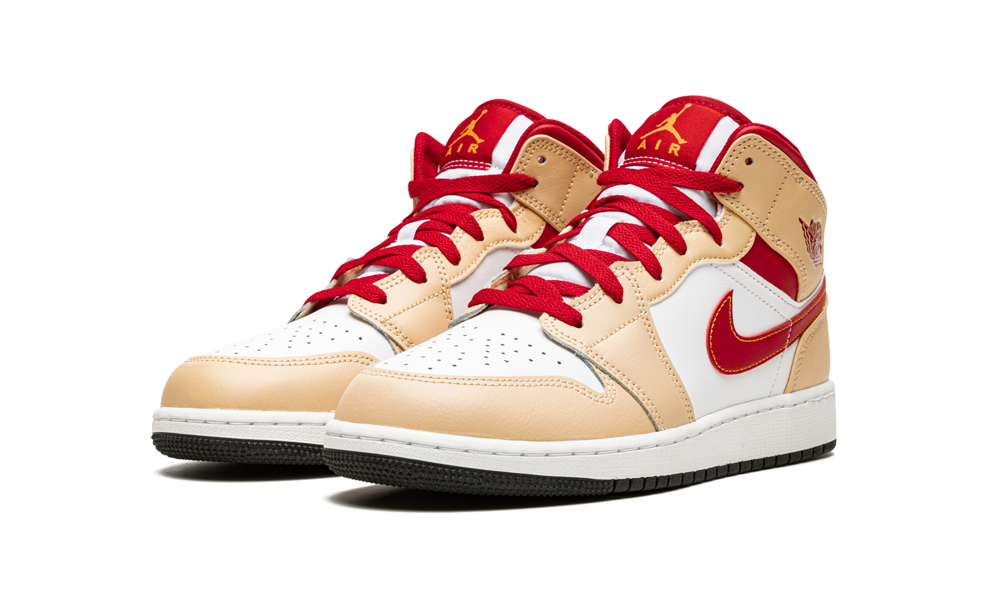 Air Jordan 1 Mid GS "Beige / Red"