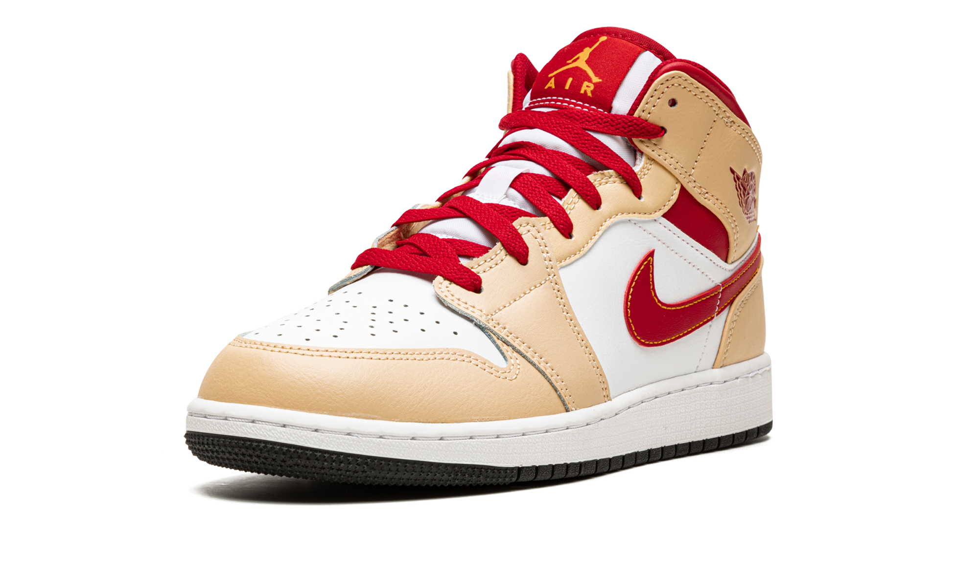 Air Jordan 1 Mid GS "Beige / Red"