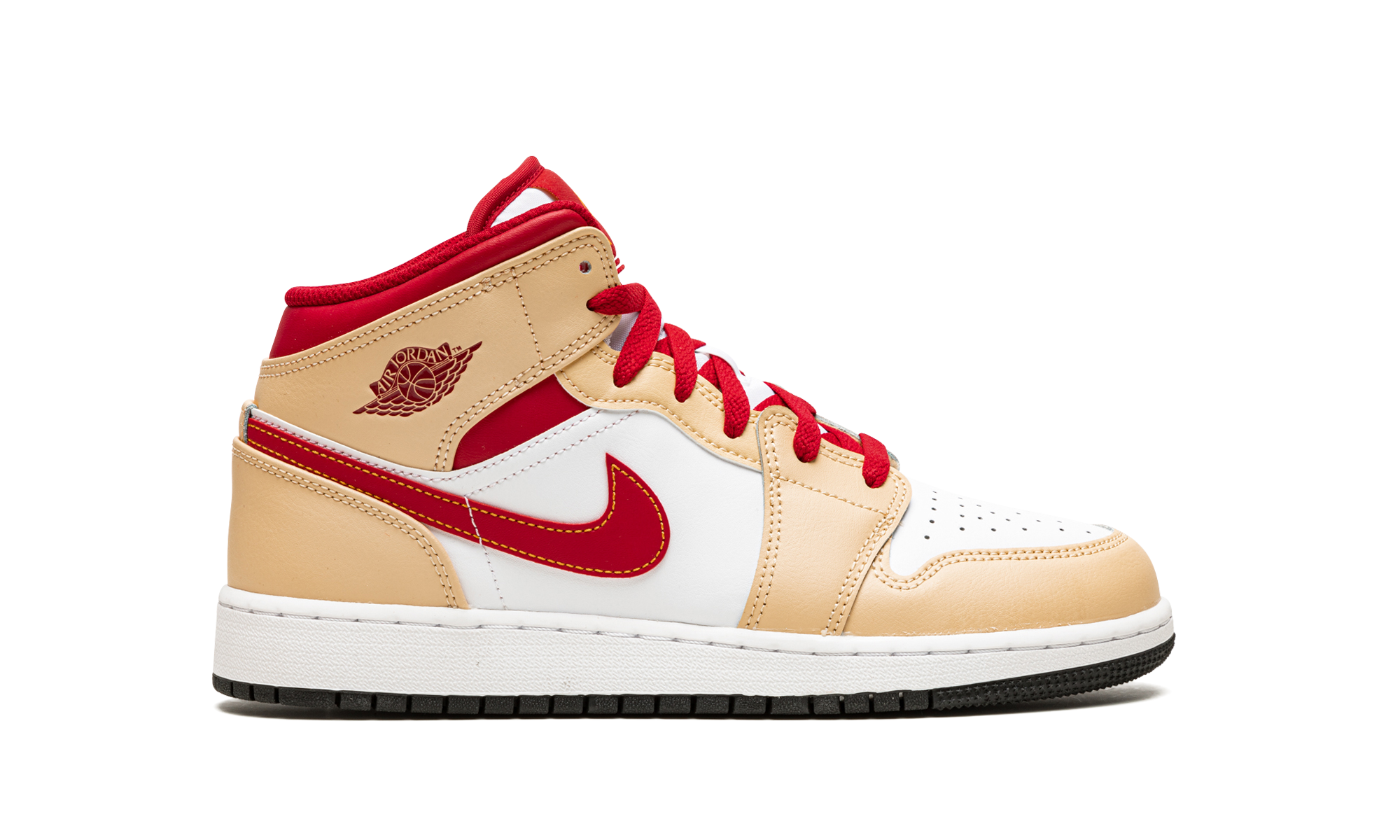 Air Jordan 1 Mid GS "Beige / Red"