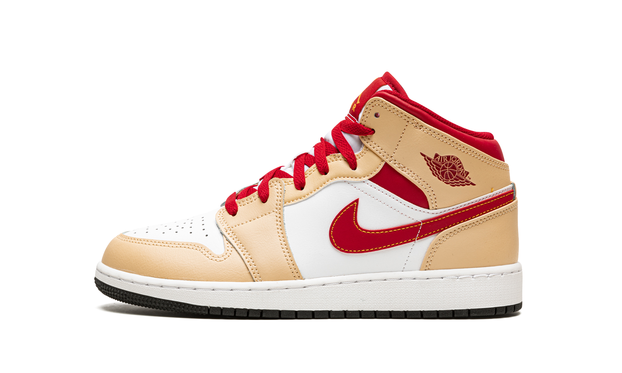 Air Jordan 1 Mid GS "Beige / Red"
