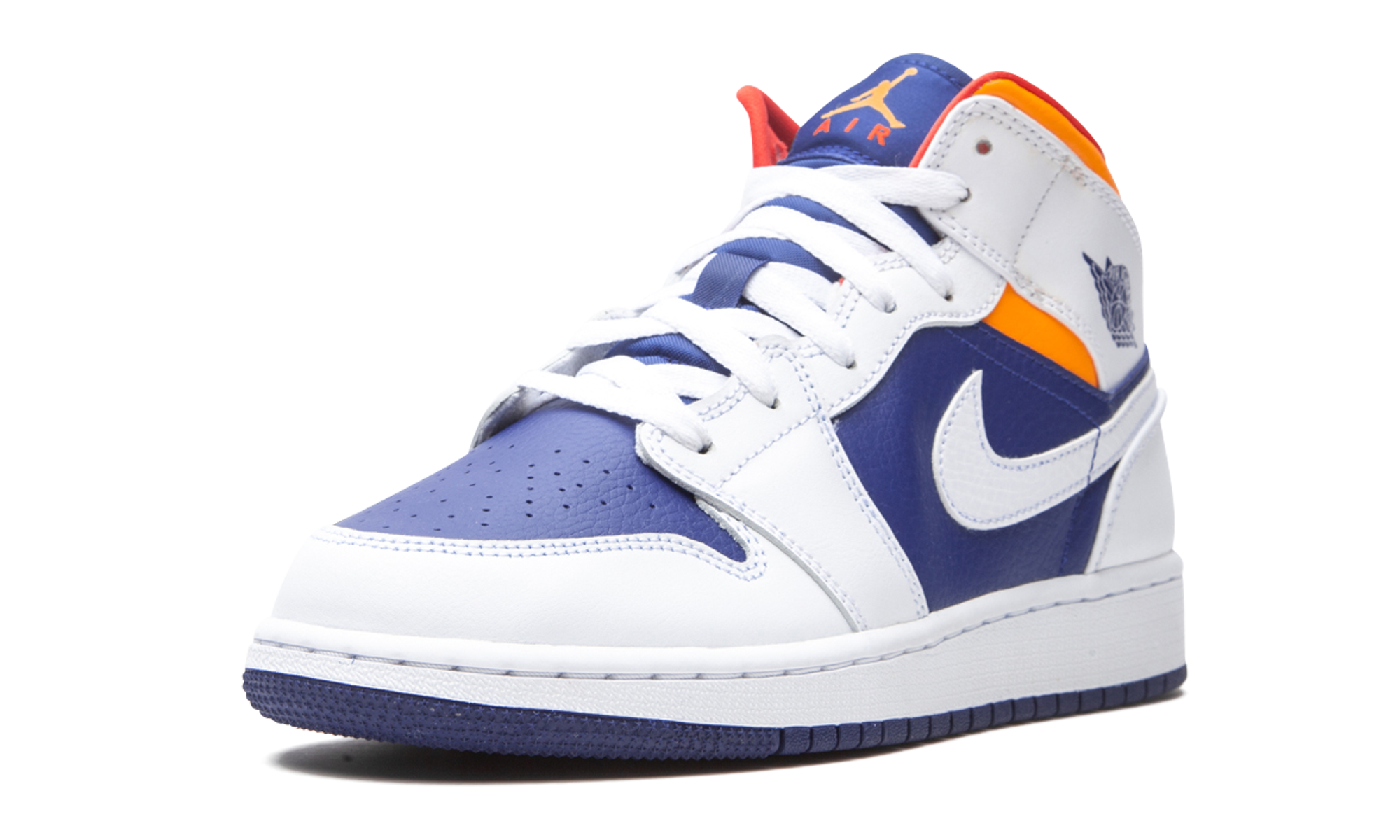 Air Jordan 1 Mid GS "White Deep Royal Blue"