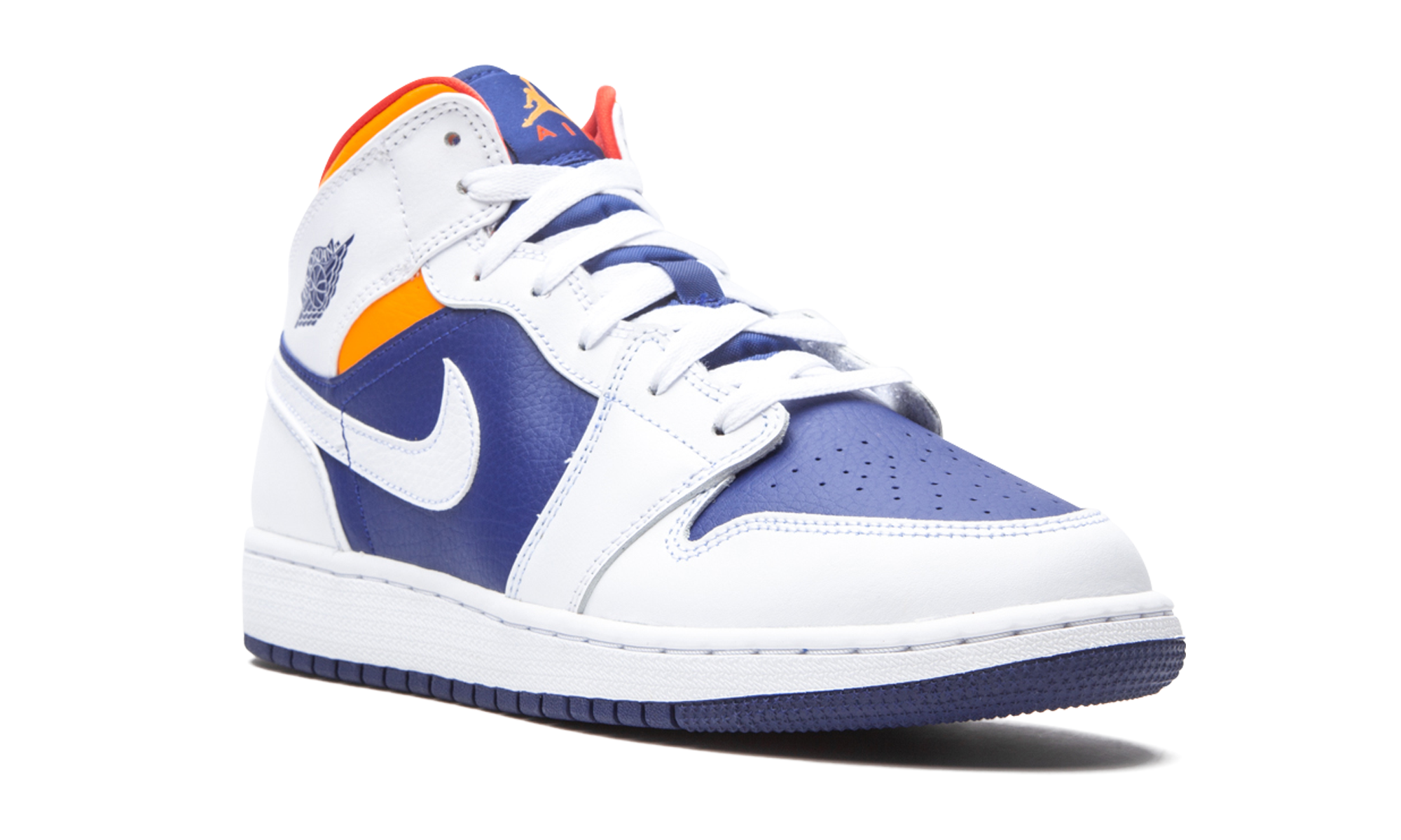 Air Jordan 1 Mid GS "White Deep Royal Blue"