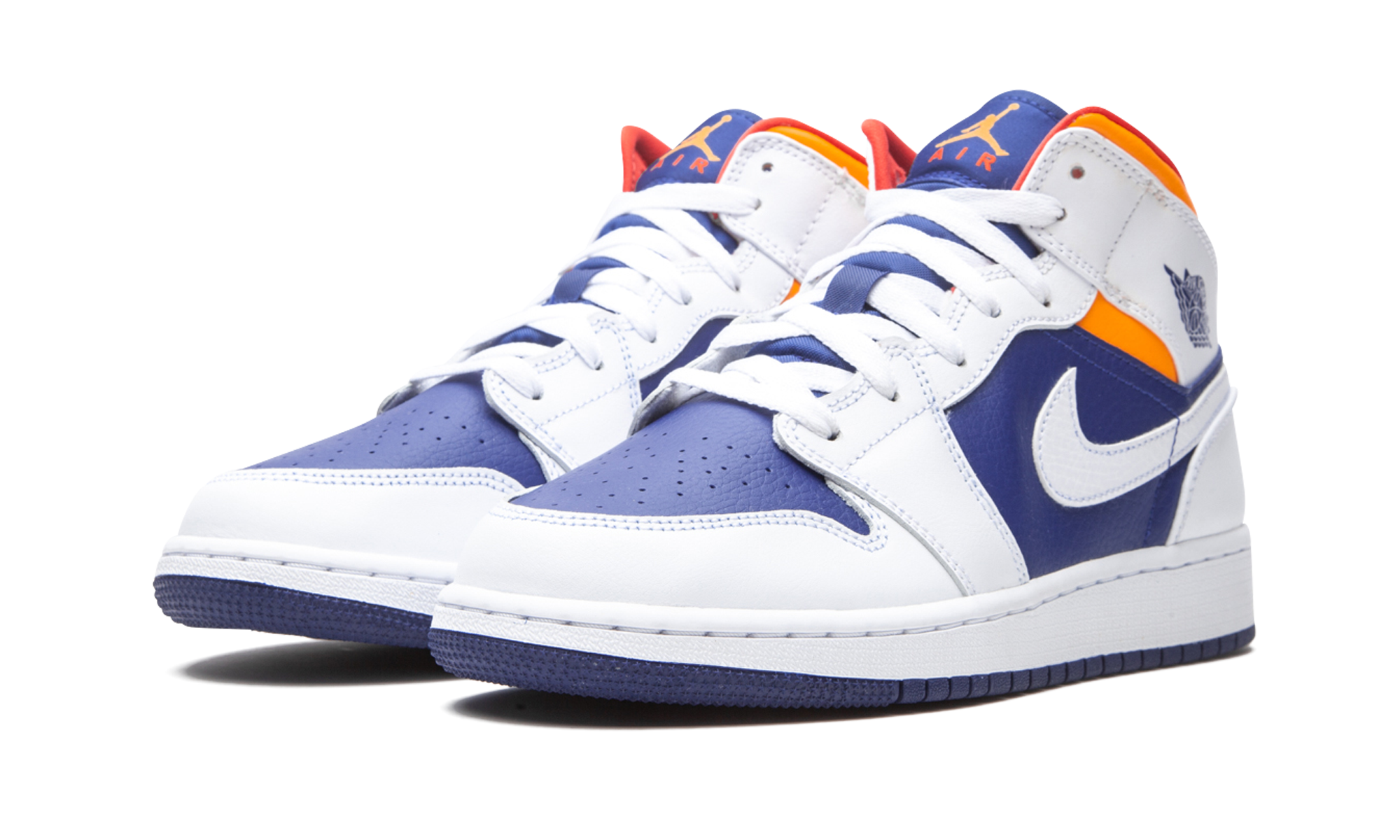Air Jordan 1 Mid GS "White Deep Royal Blue"