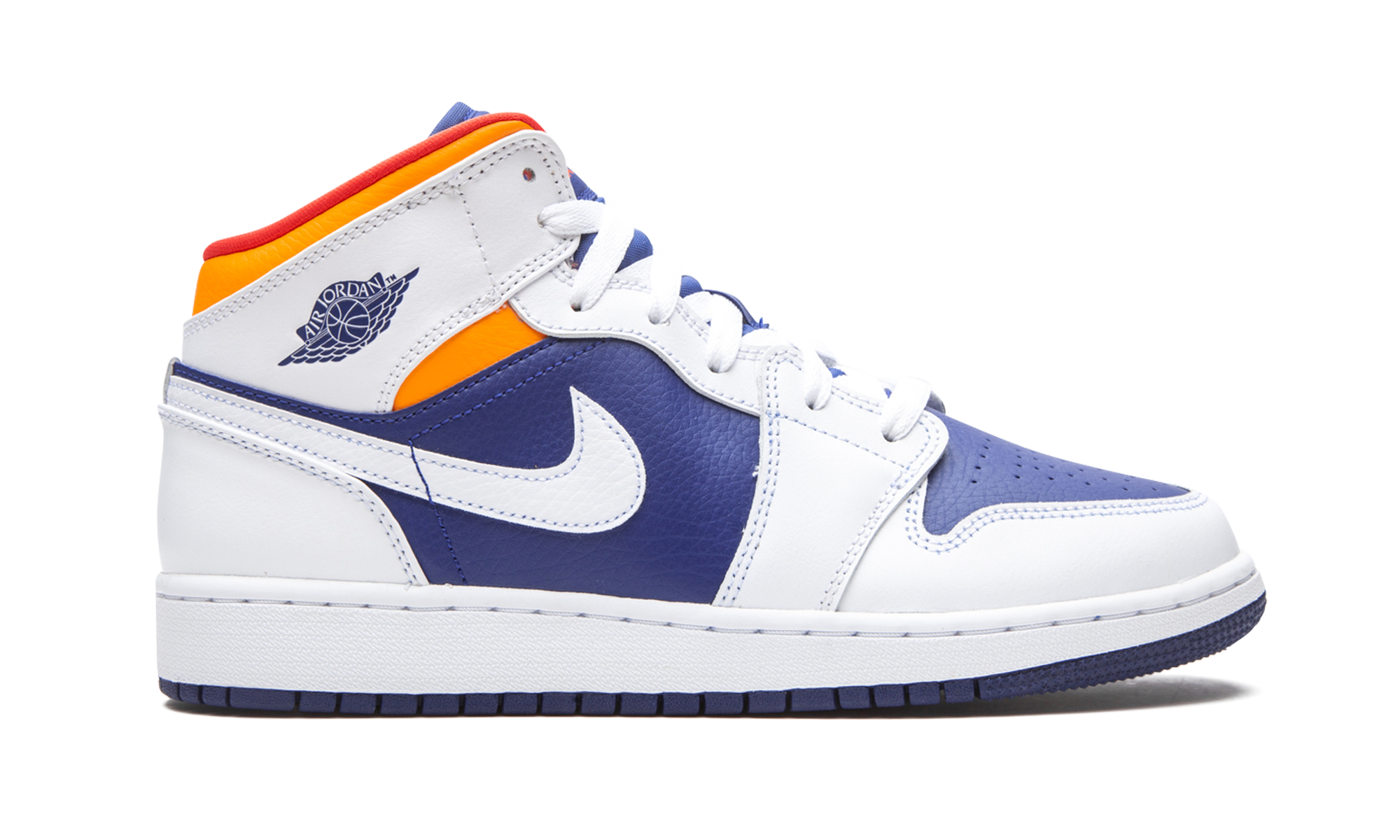 Air Jordan 1 Mid GS "White Deep Royal Blue"