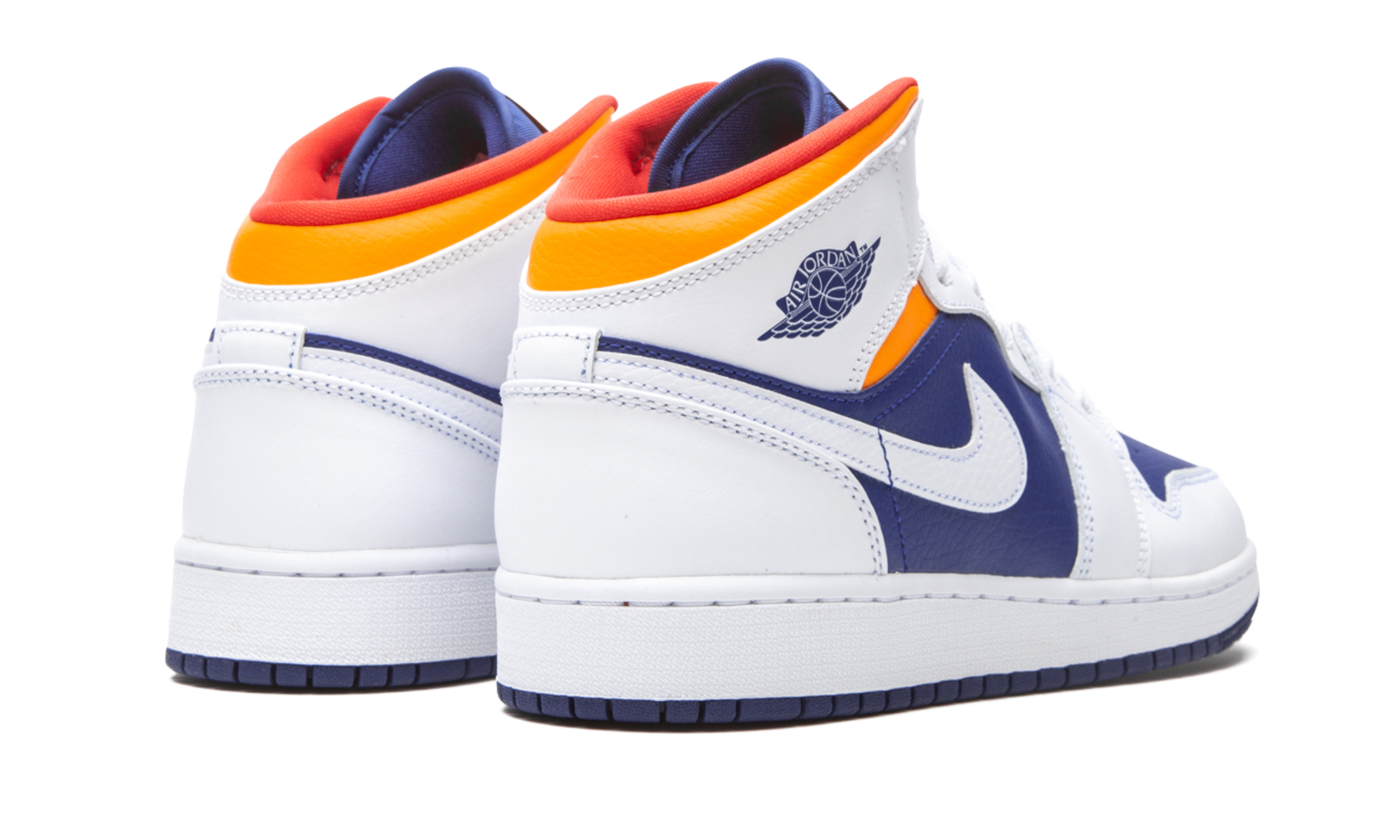 Air Jordan 1 Mid GS "White Deep Royal Blue"
