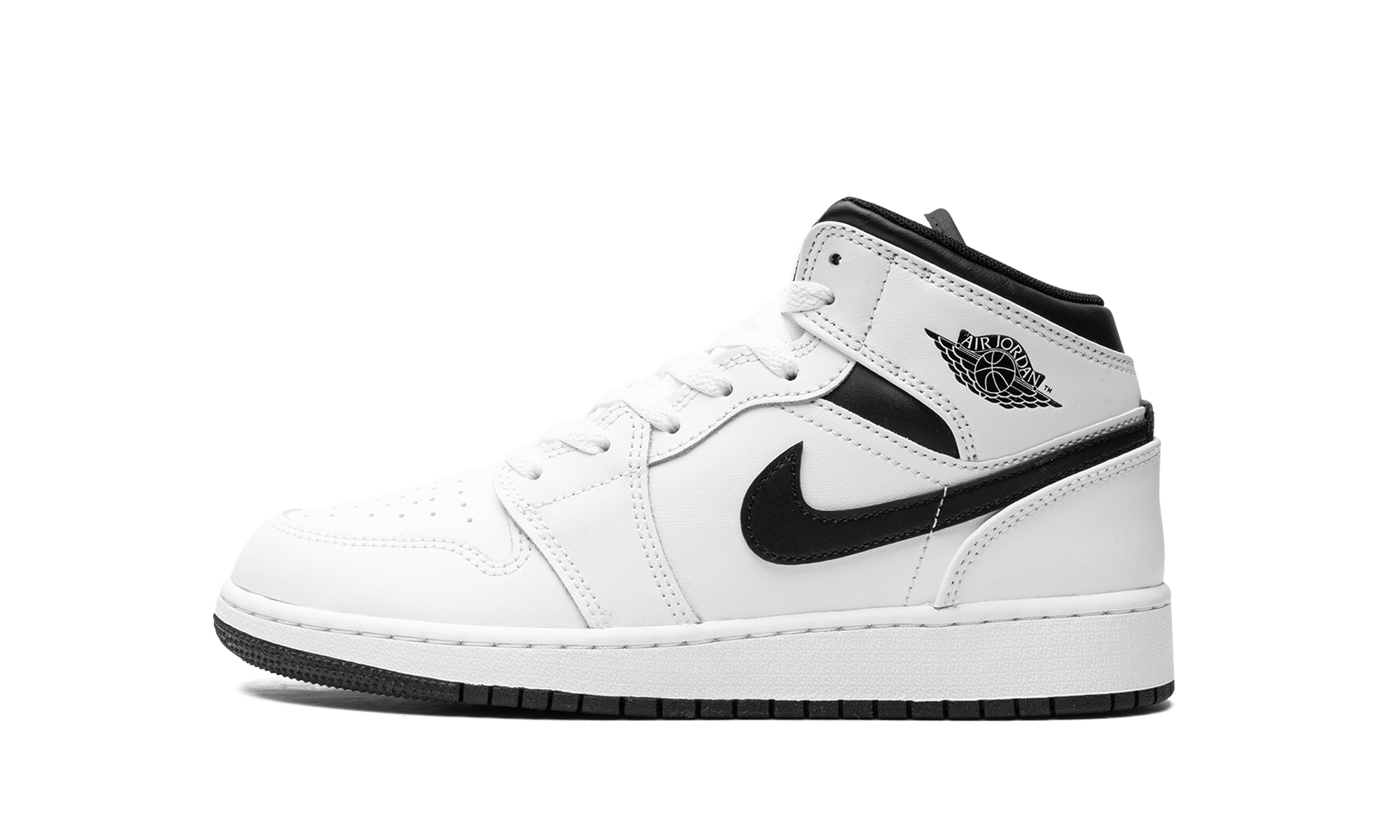 Air Jordan 1 Mid GS "White/black"