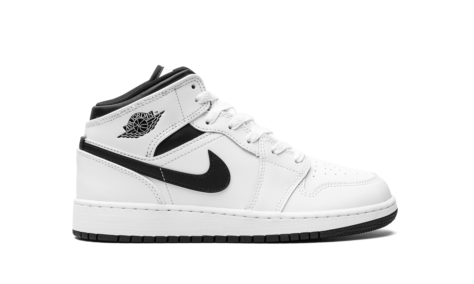 Air Jordan 1 Mid GS "White/black"