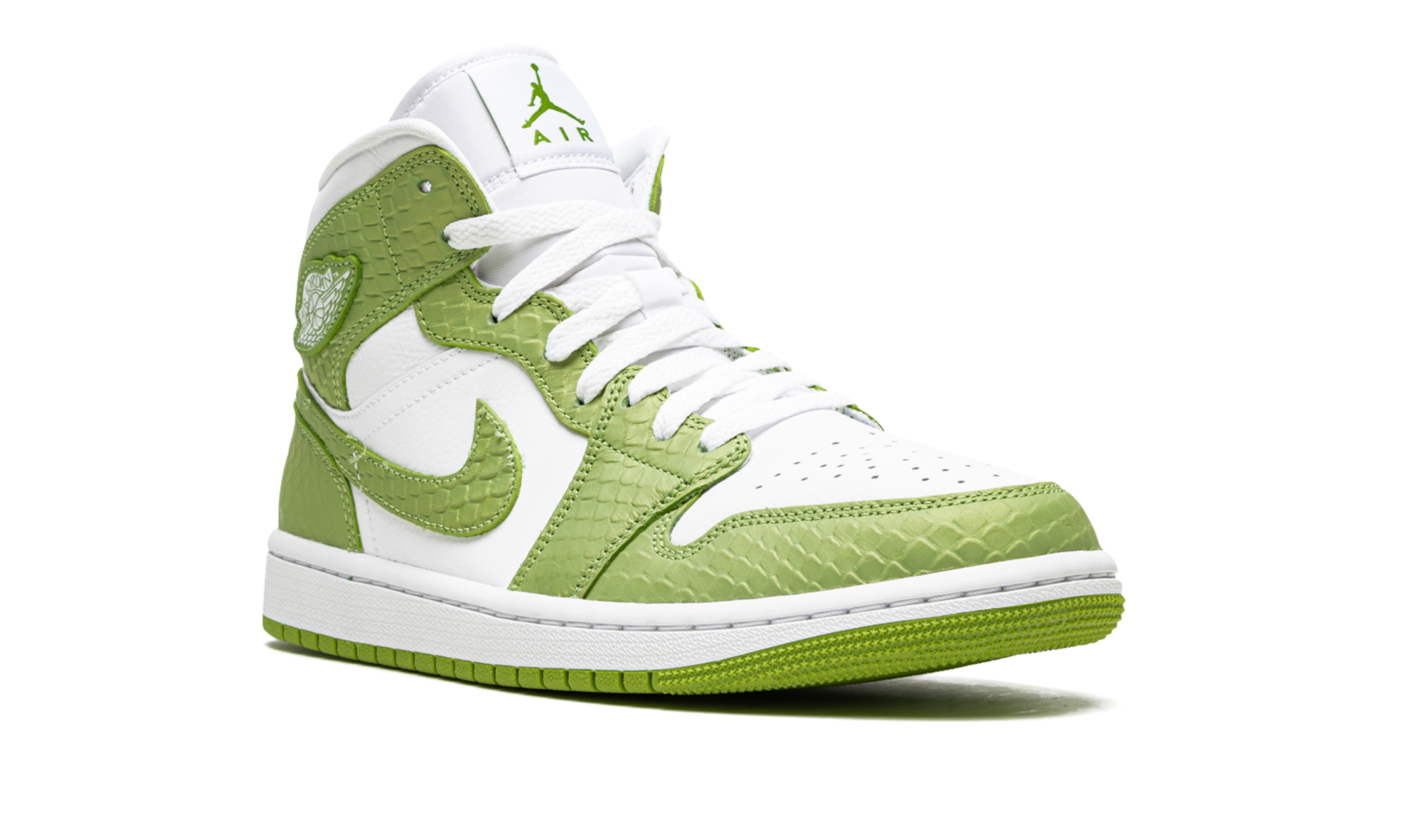 Air Jordan 1 Mid Se Women "Green Python"