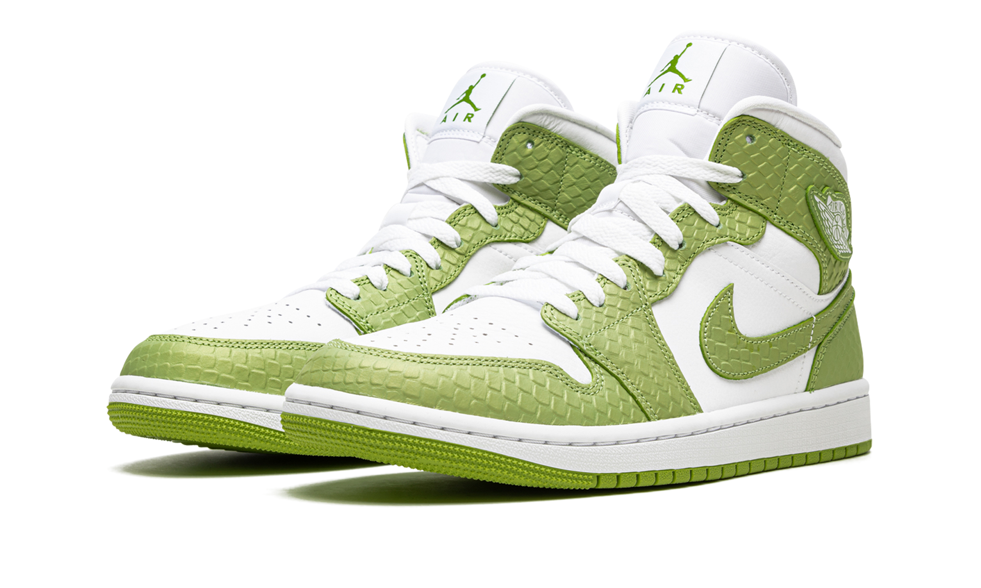 Air Jordan 1 Mid Se Women "Green Python"