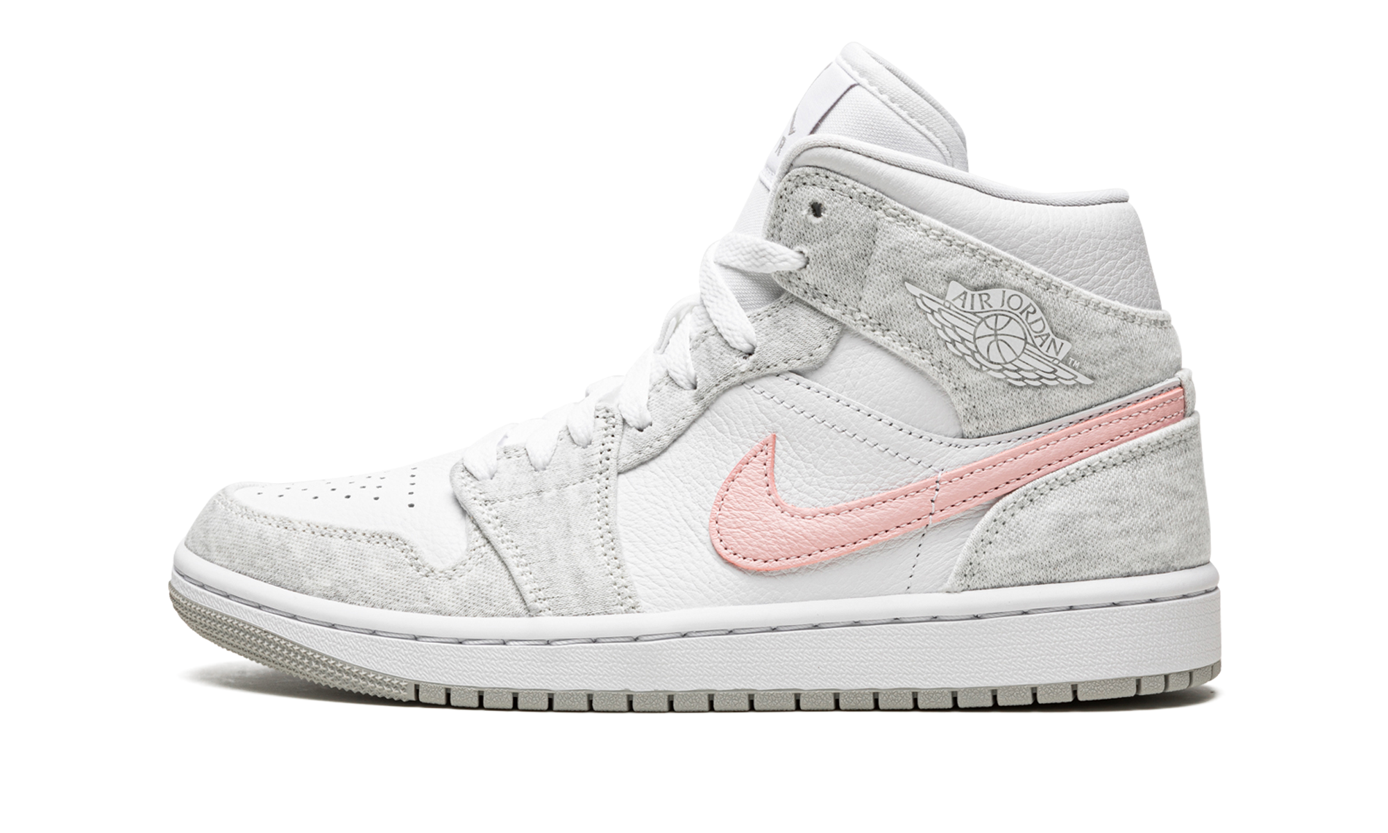 Air Jordan 1 Mid Se Women "Heather Grey / Pink"
