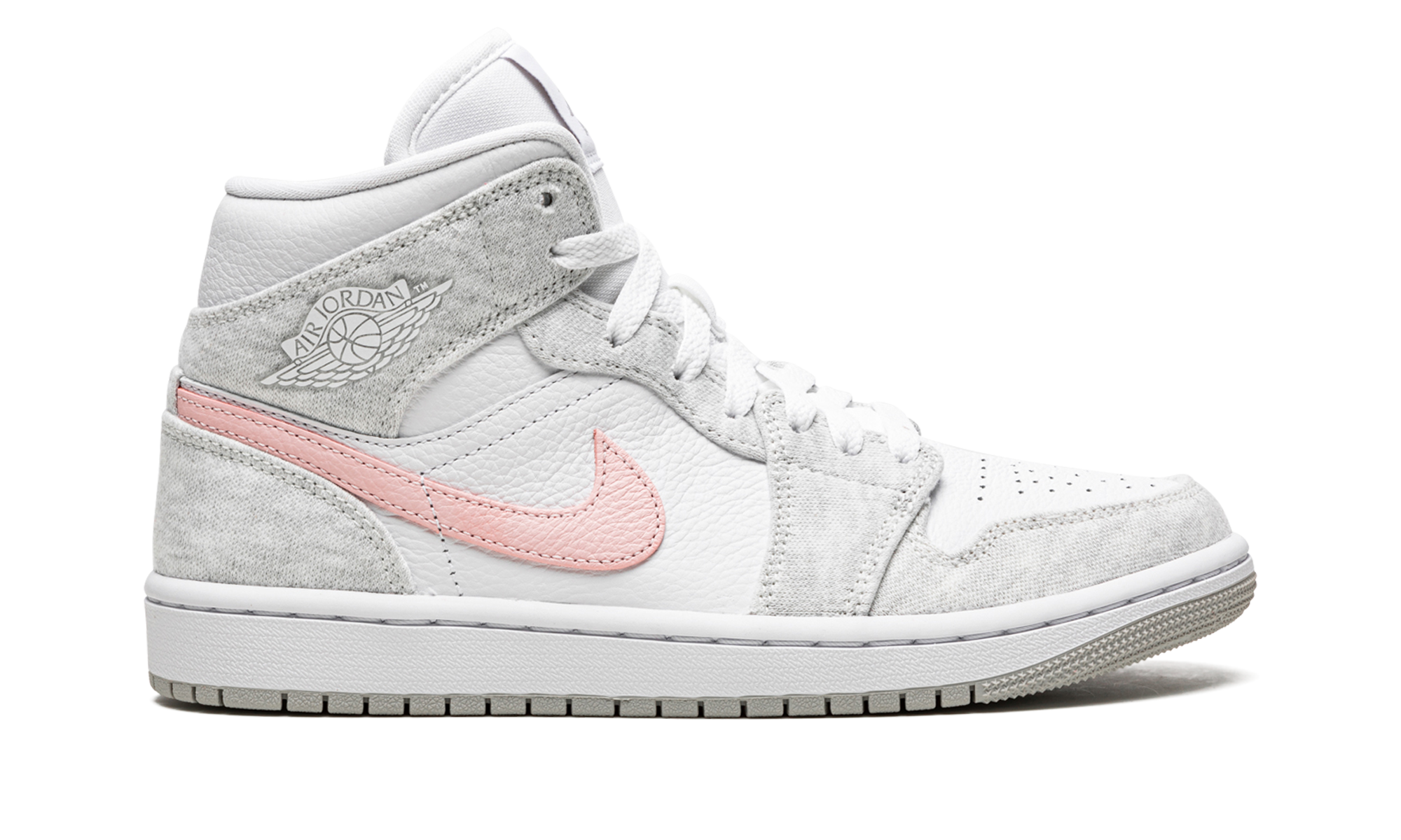 Air Jordan 1 Mid Se Women "Heather Grey / Pink"