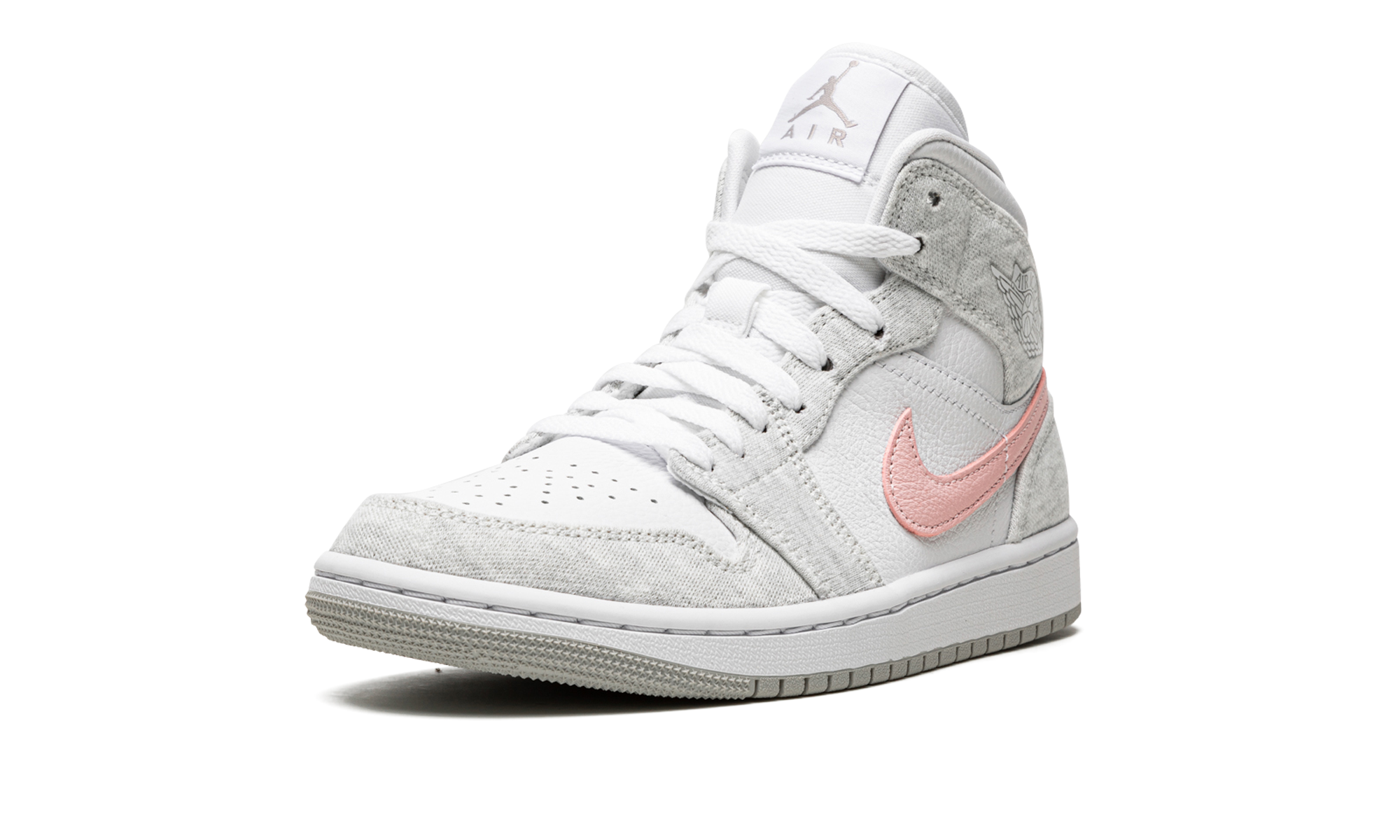 Air Jordan 1 Mid Se Women "Heather Grey / Pink"