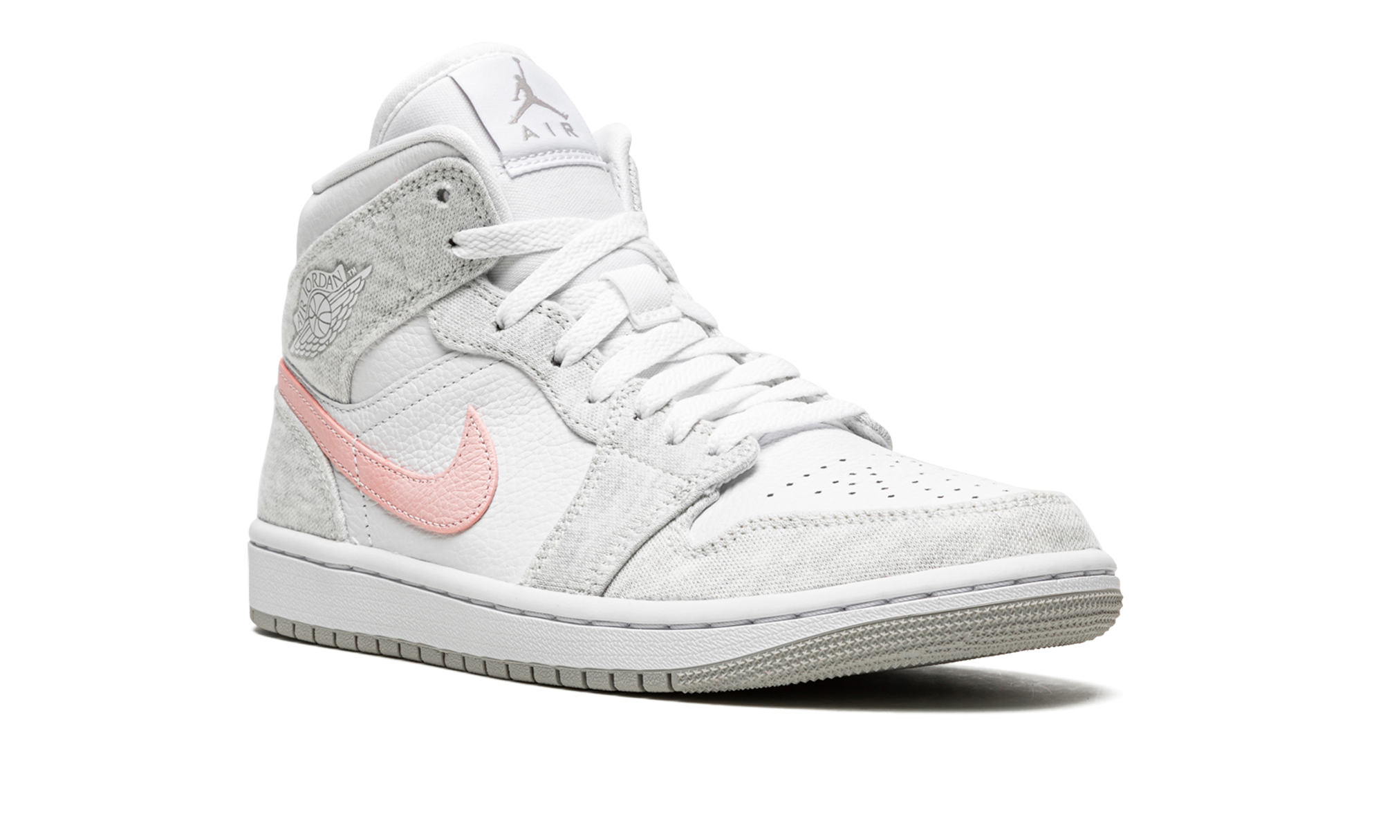 Air Jordan 1 Mid Se Women "Heather Grey / Pink"