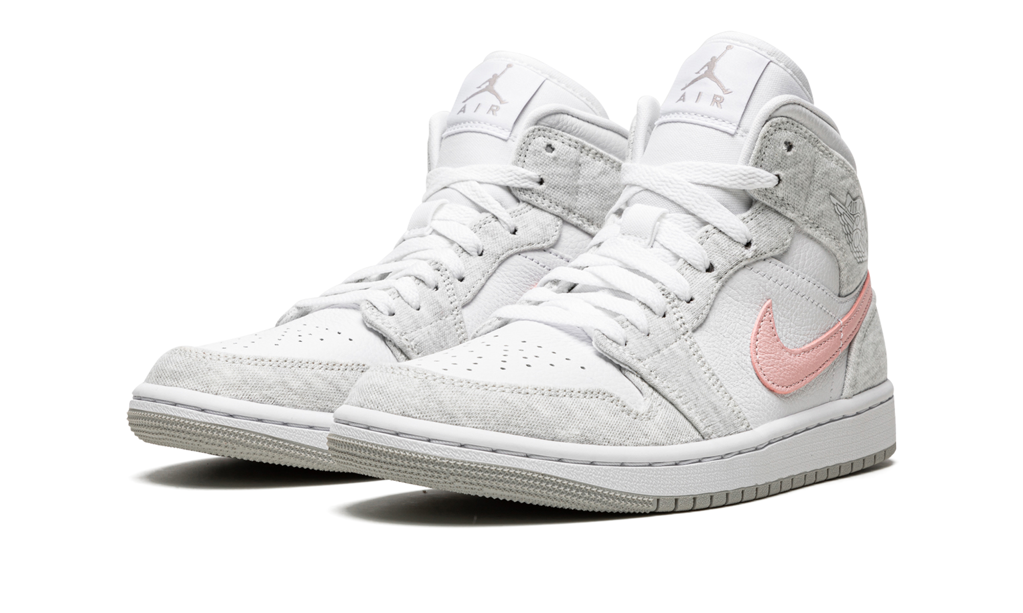 Air Jordan 1 Mid Se Women "Heather Grey / Pink"