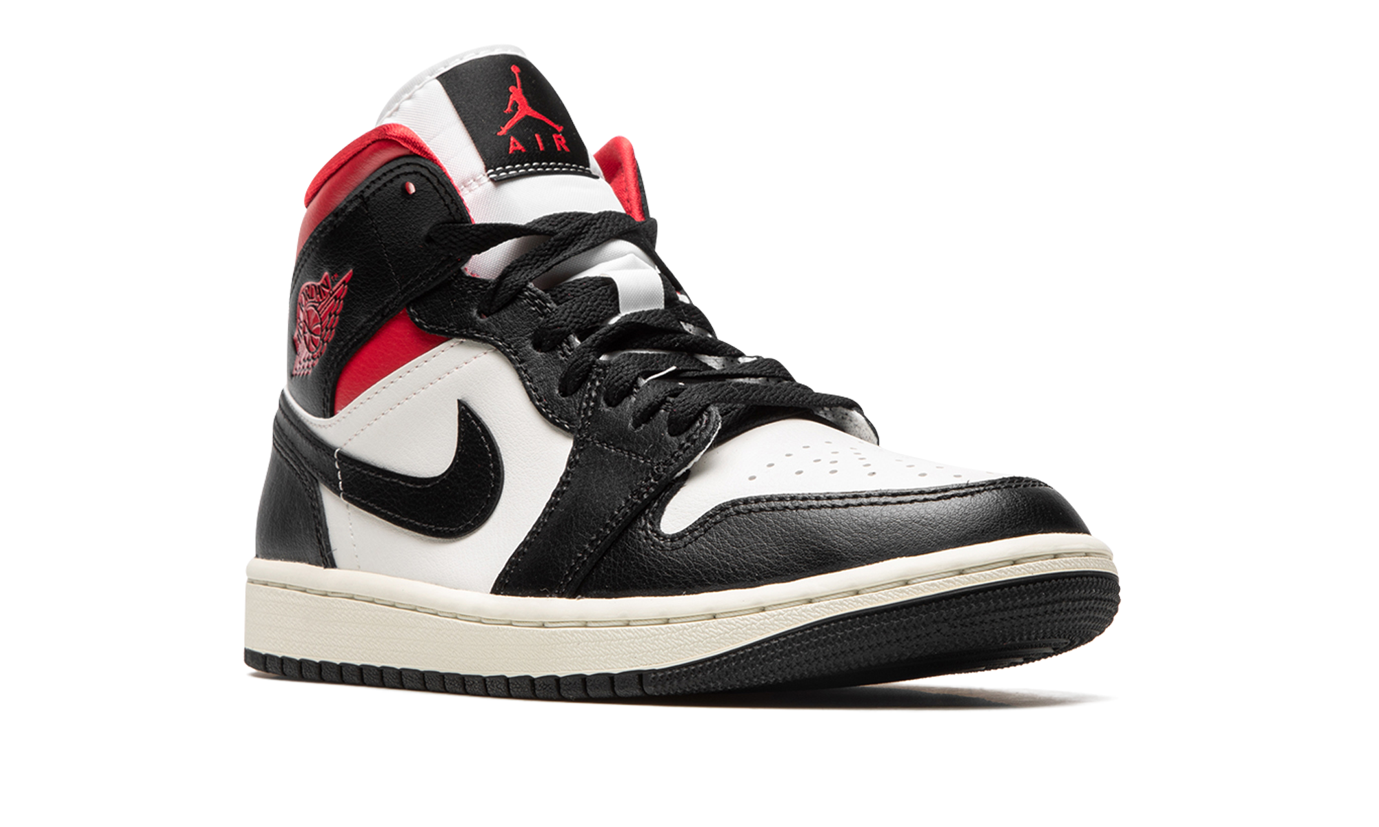 Air Jordan 1 Mid Women "Black / Gym Red / Sail"