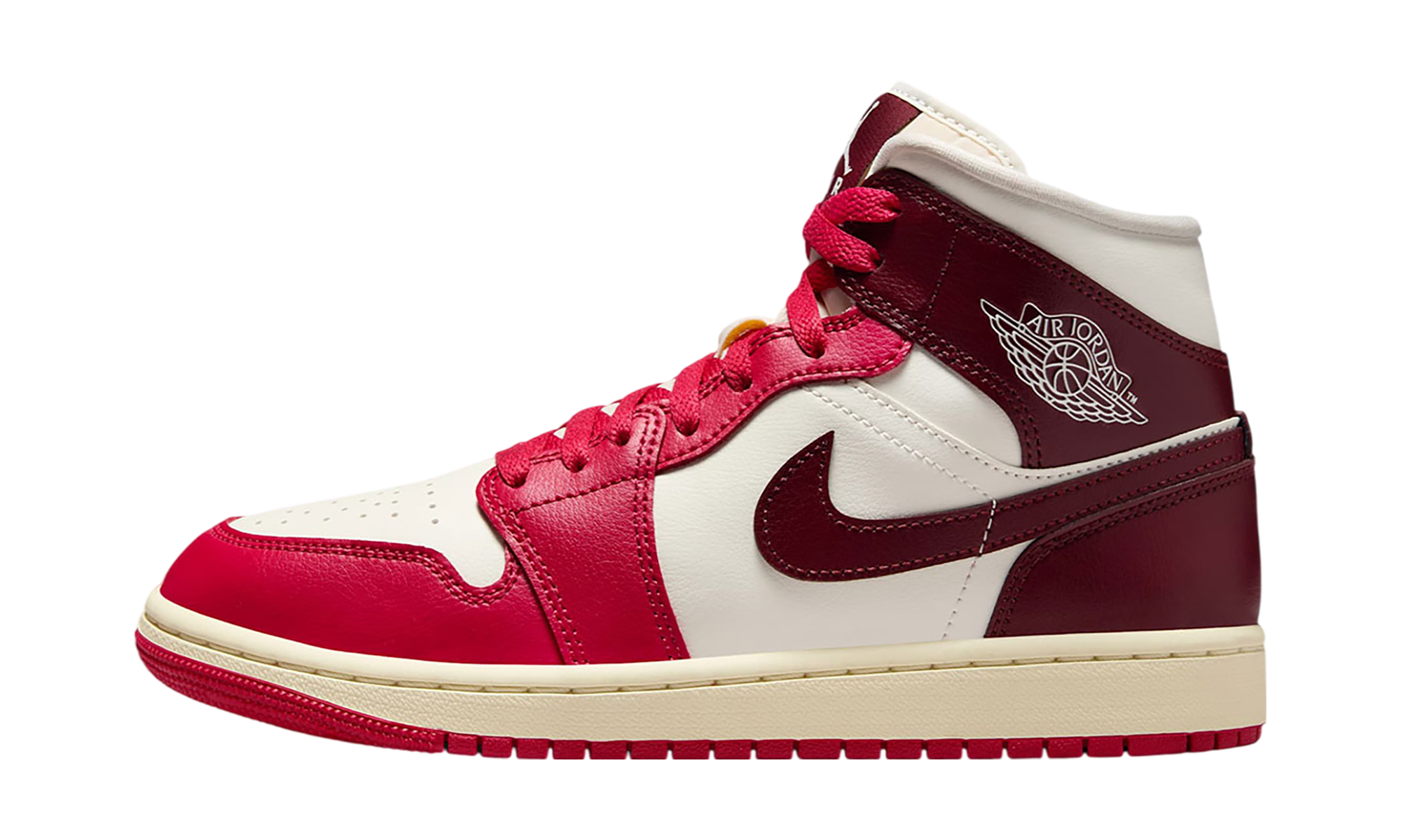 Air Jordan 1 Mid Women "Red/white"