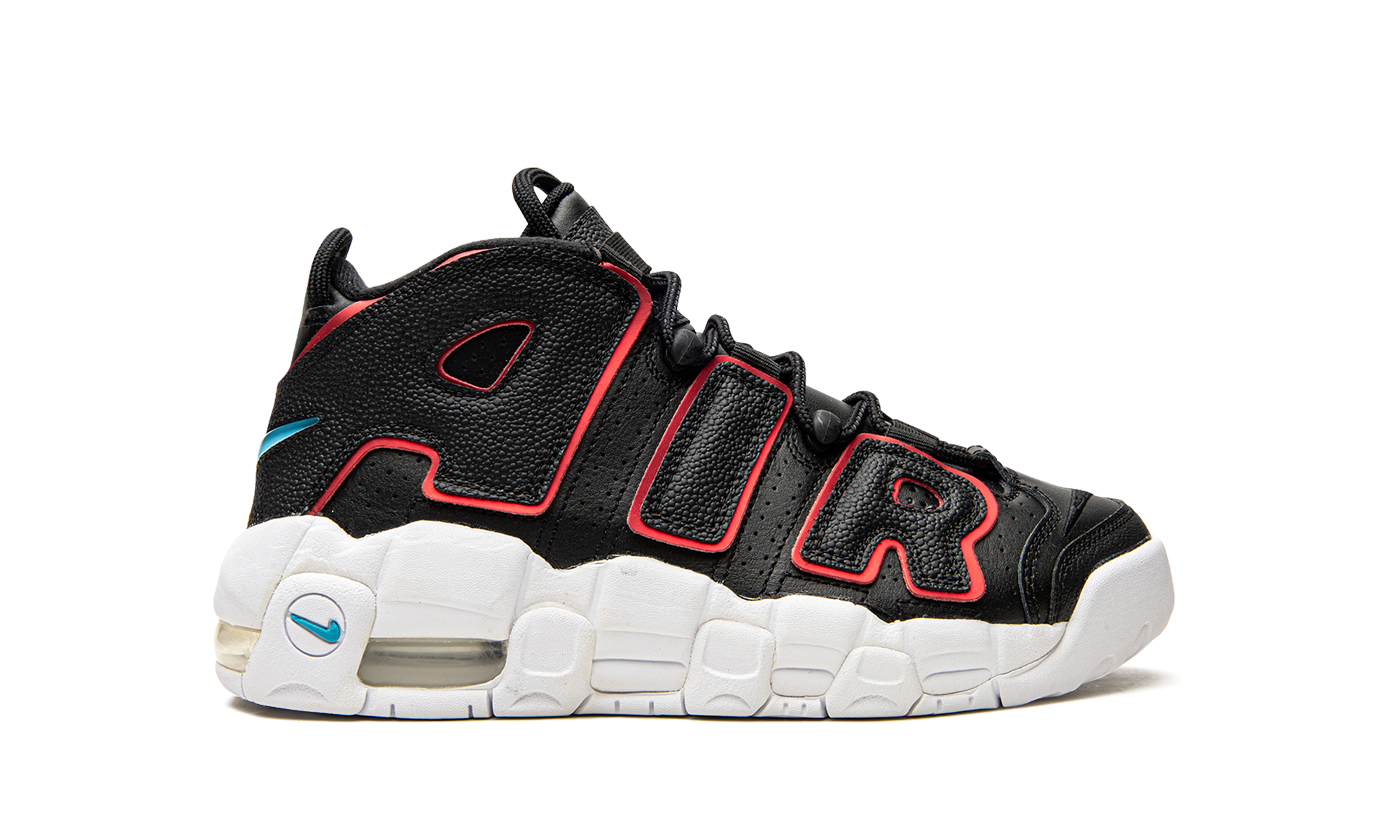 Air More Uptempo GS "Black Fusion Red"