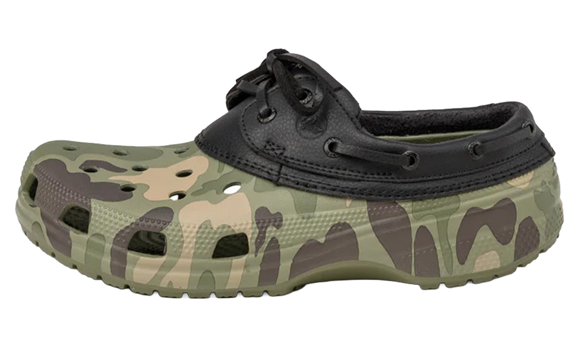 Classic Duck Camo Boat Shoe "Black"