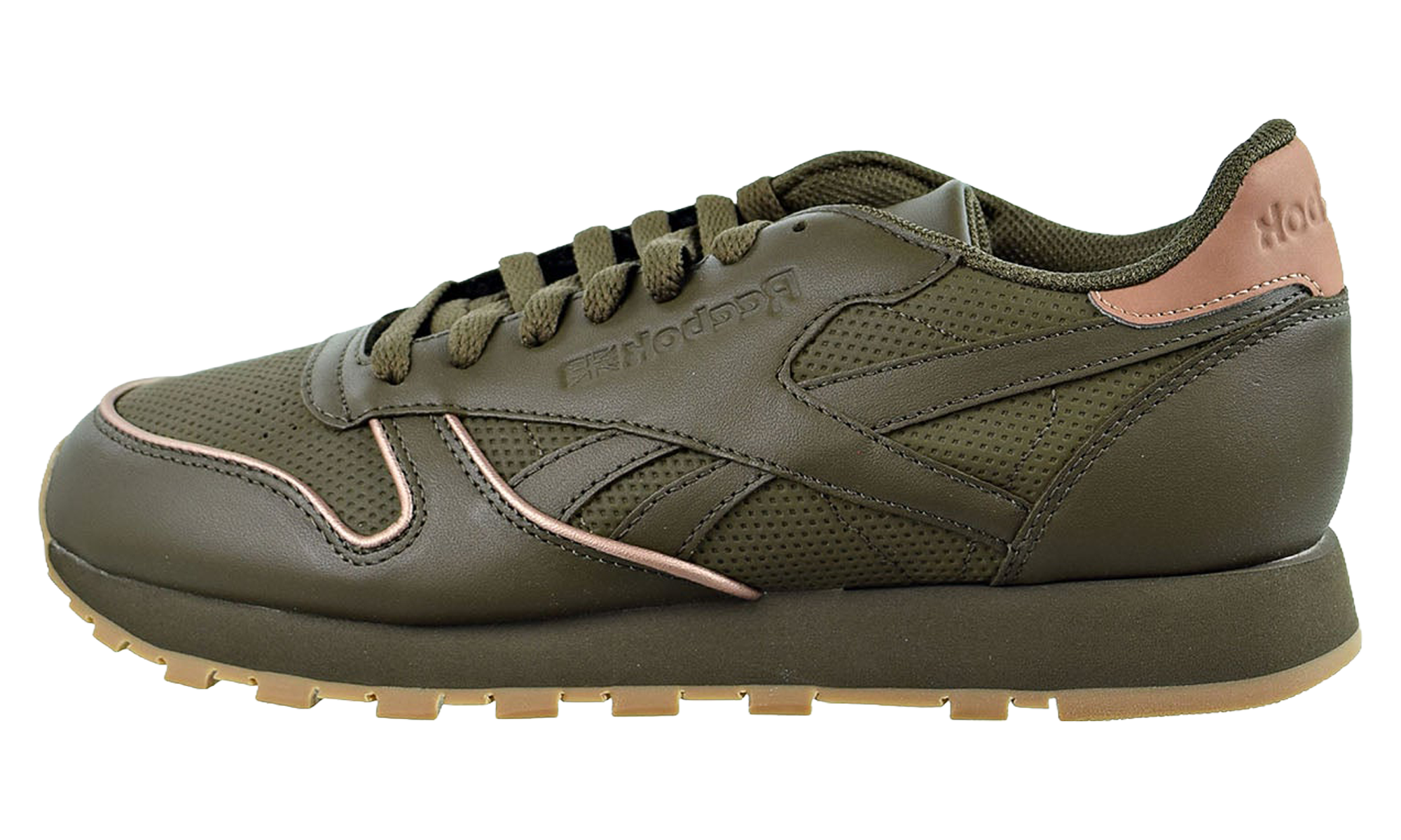 Classic Leather "Army Green Rose Gold Gum"