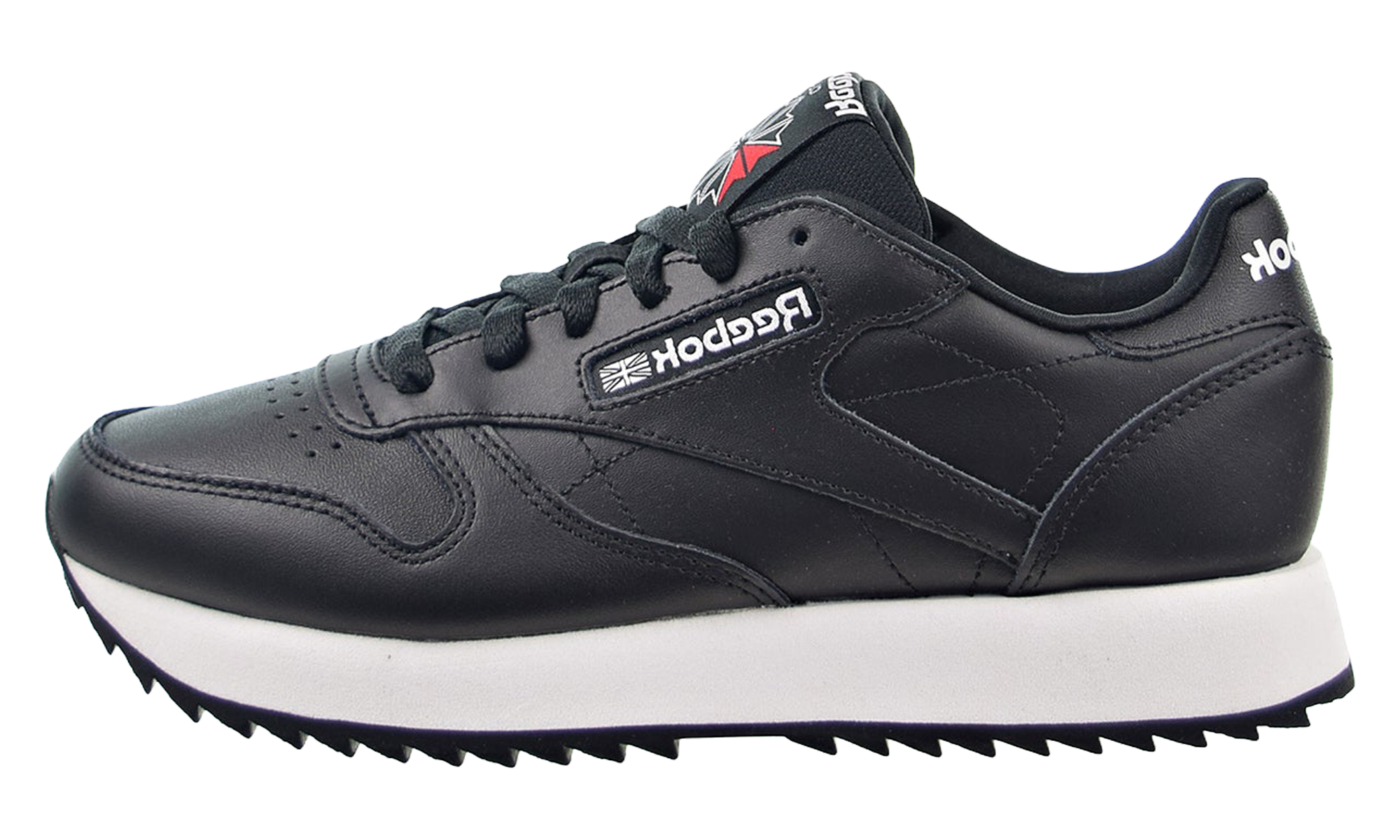 Classic Leather Ripple Women "Black White"