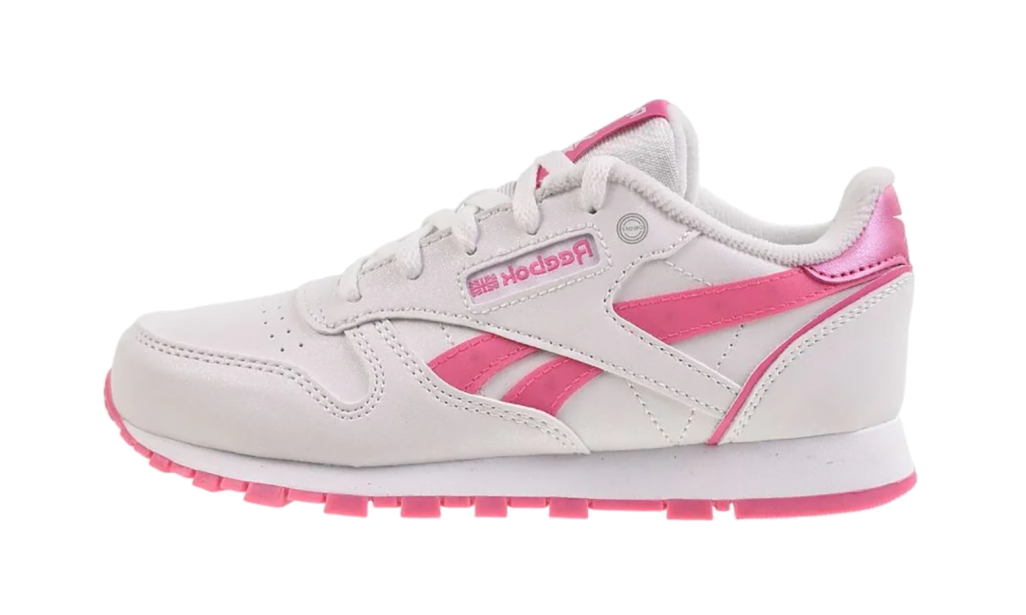 Classic Leather Step Flash Ps "White/pink"