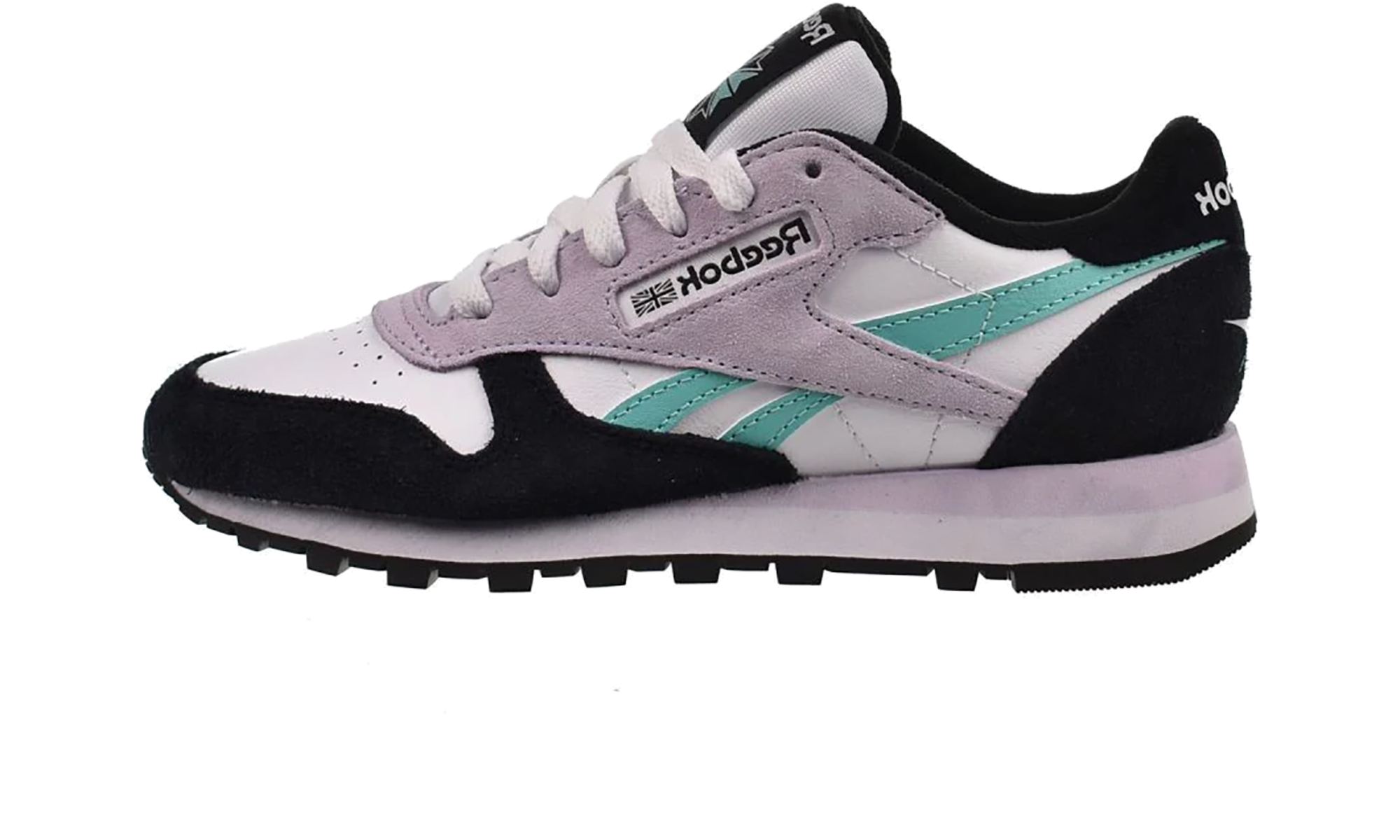 Classic Leather Women "White/aqua/black"