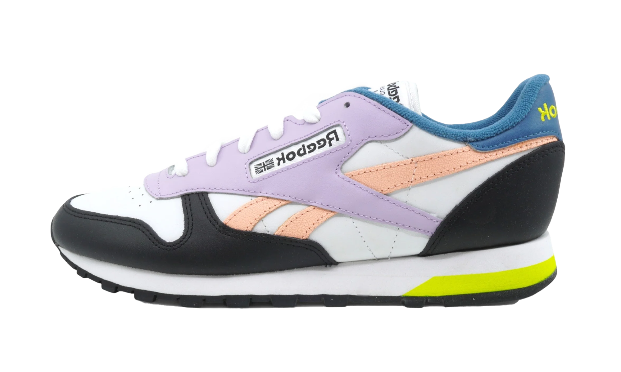 Classic Leather Women "White/black/purple"