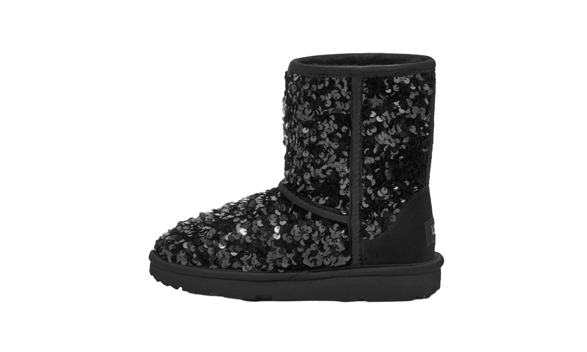 Classic Short Chunky Sequin Boot Ps "Black"