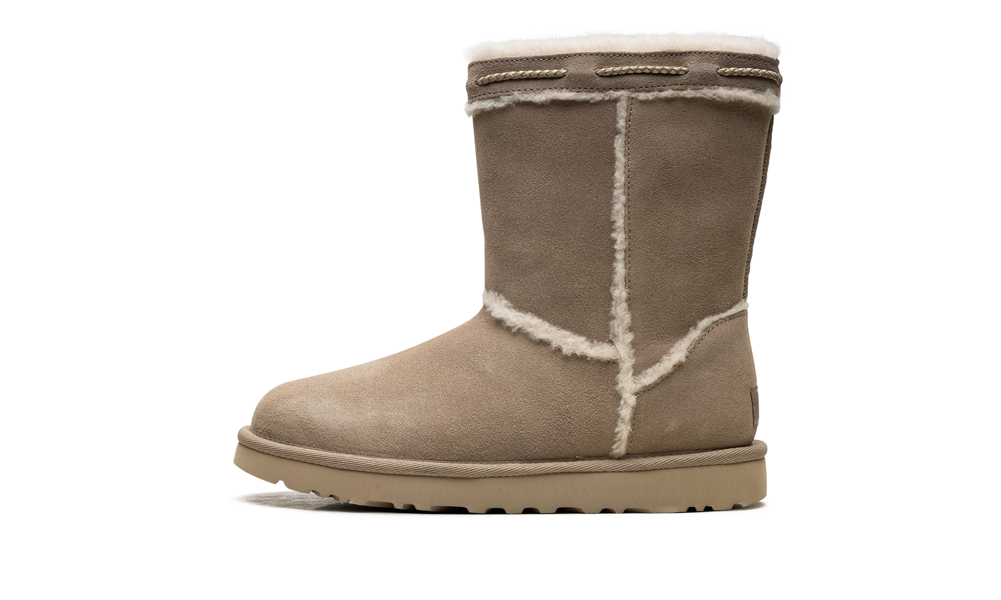 Classic Short Shearling Braid Women "Dune"