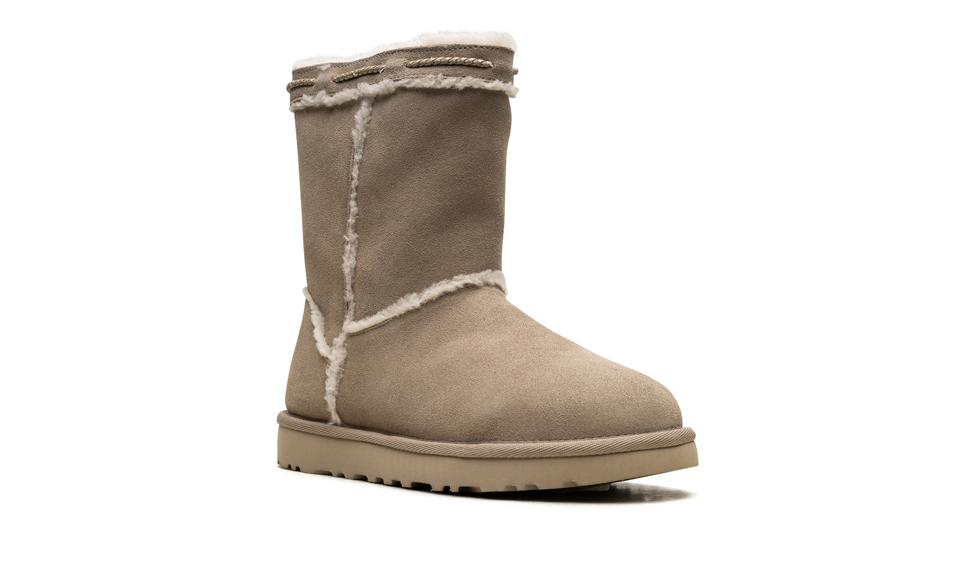 Classic Short Shearling Braid Women "Dune"
