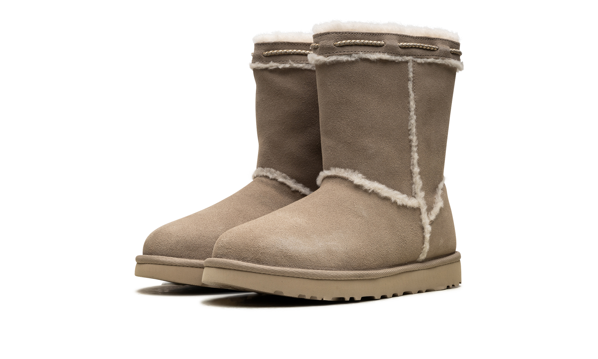 Classic Short Shearling Braid Women "Dune"