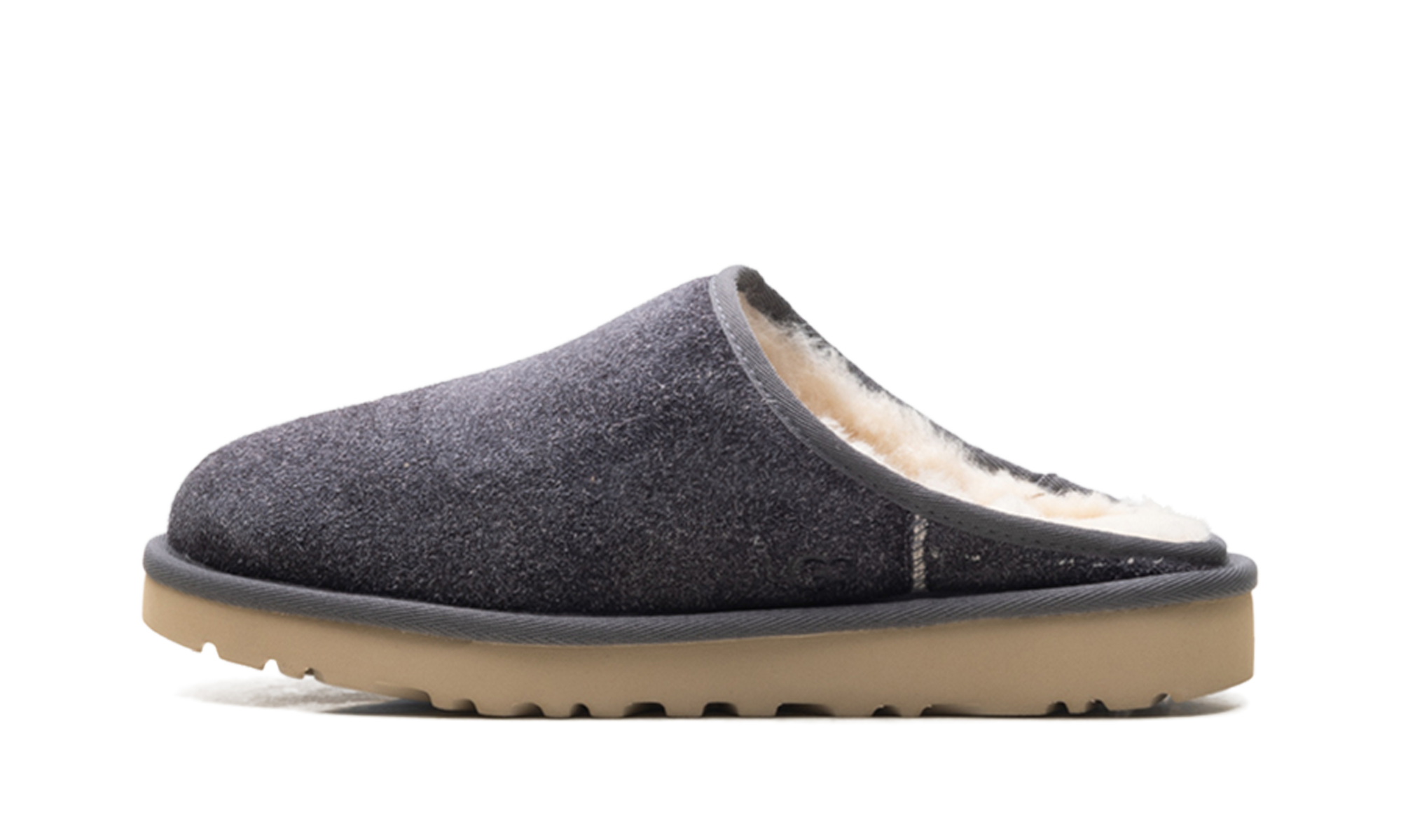 Classic Slip-On Shaggy Suede Slipper "Dark Grey"
