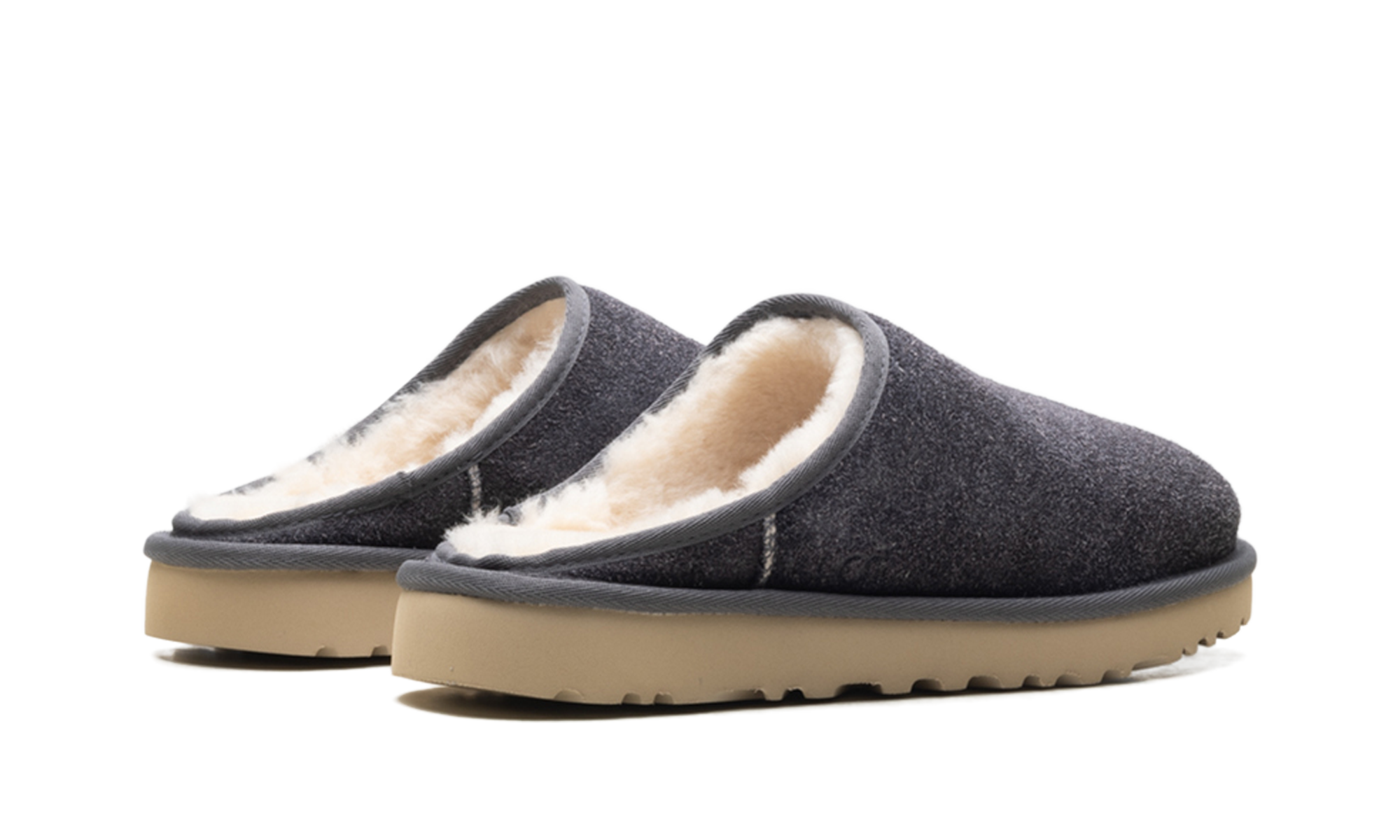 Classic Slip-On Shaggy Suede Slipper "Dark Grey"