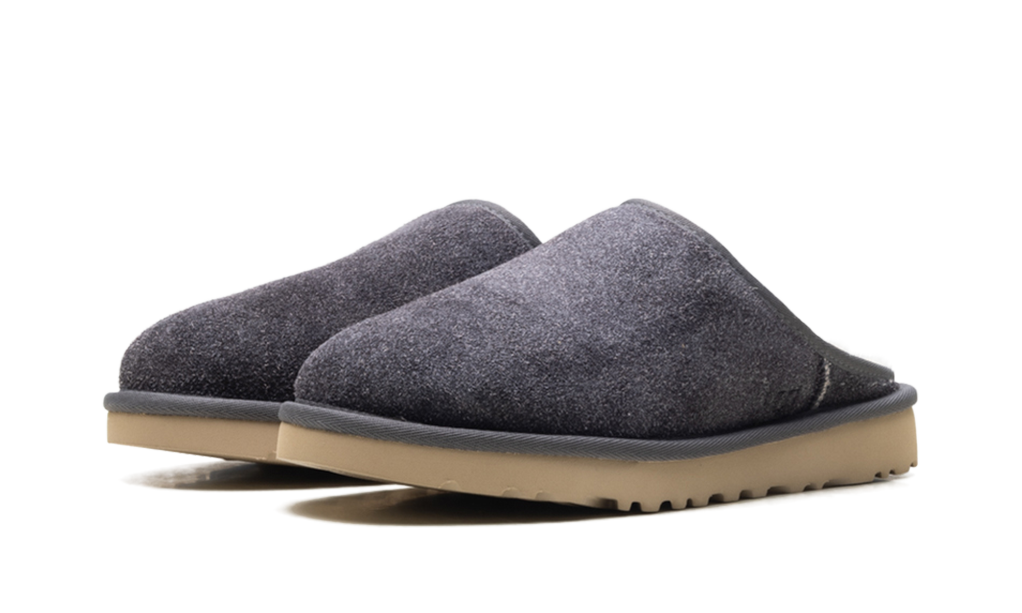Classic Slip-On Shaggy Suede Slipper "Dark Grey"