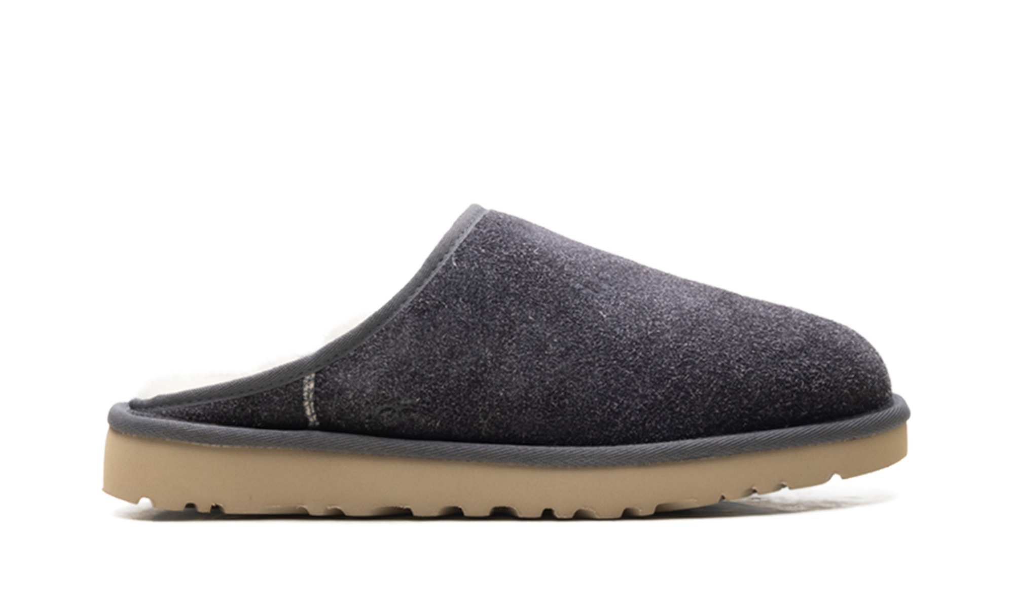 Classic Slip-On Shaggy Suede Slipper "Dark Grey"