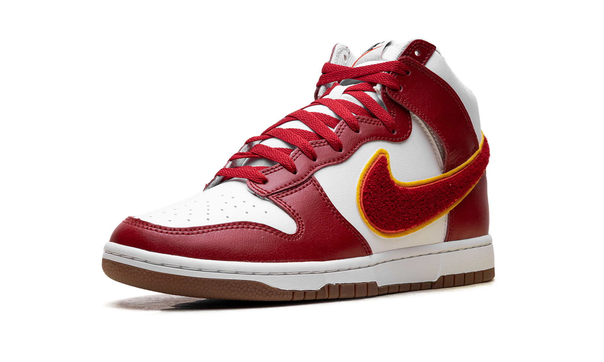 Dunk High "Chenille Swoosh White Gym Red"