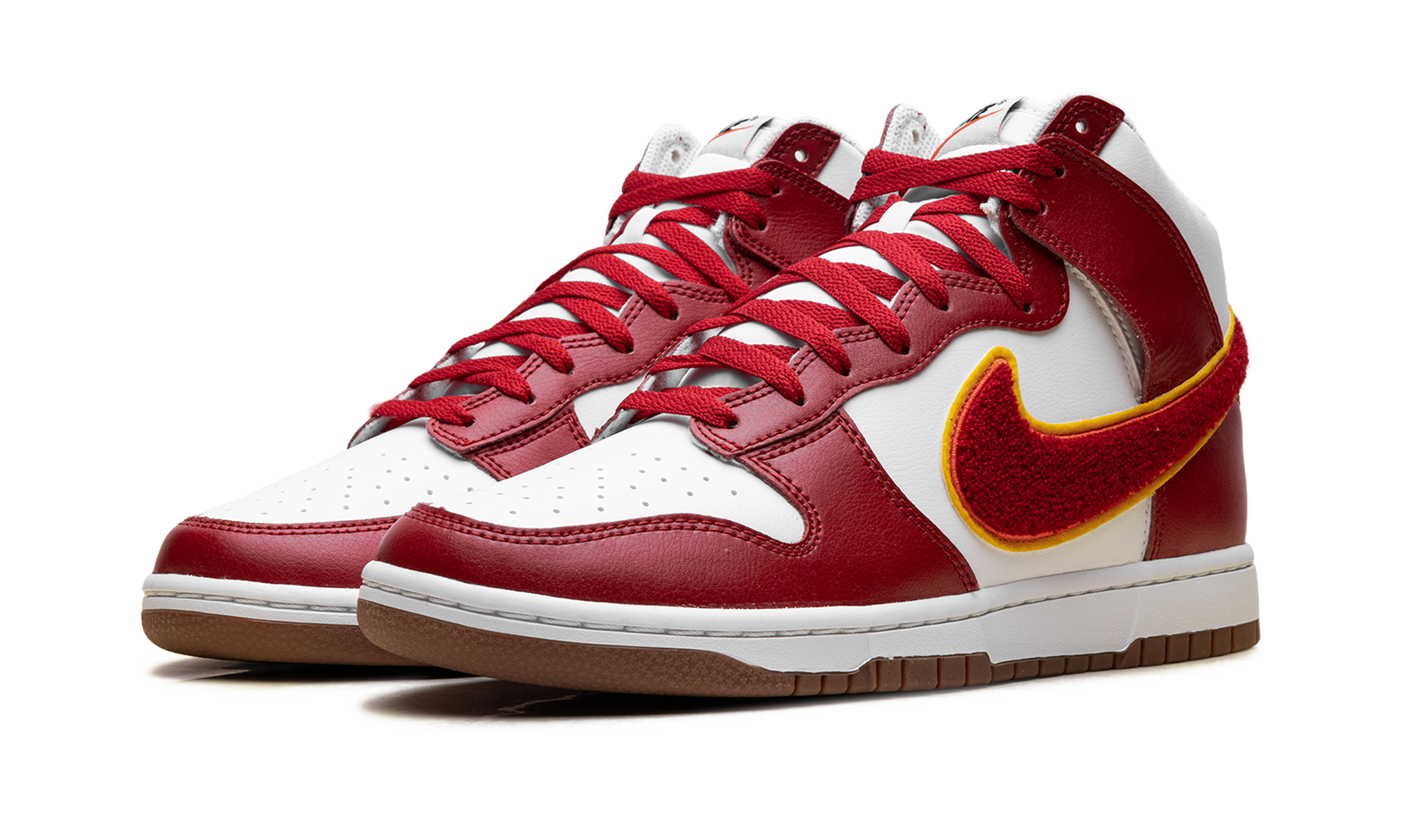 Dunk High "Chenille Swoosh White Gym Red"