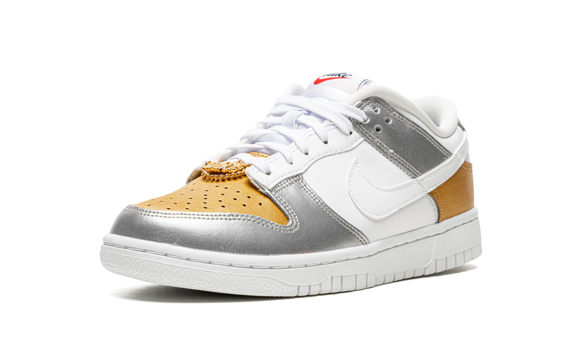 Dunk Low Women "Gold White Silver"