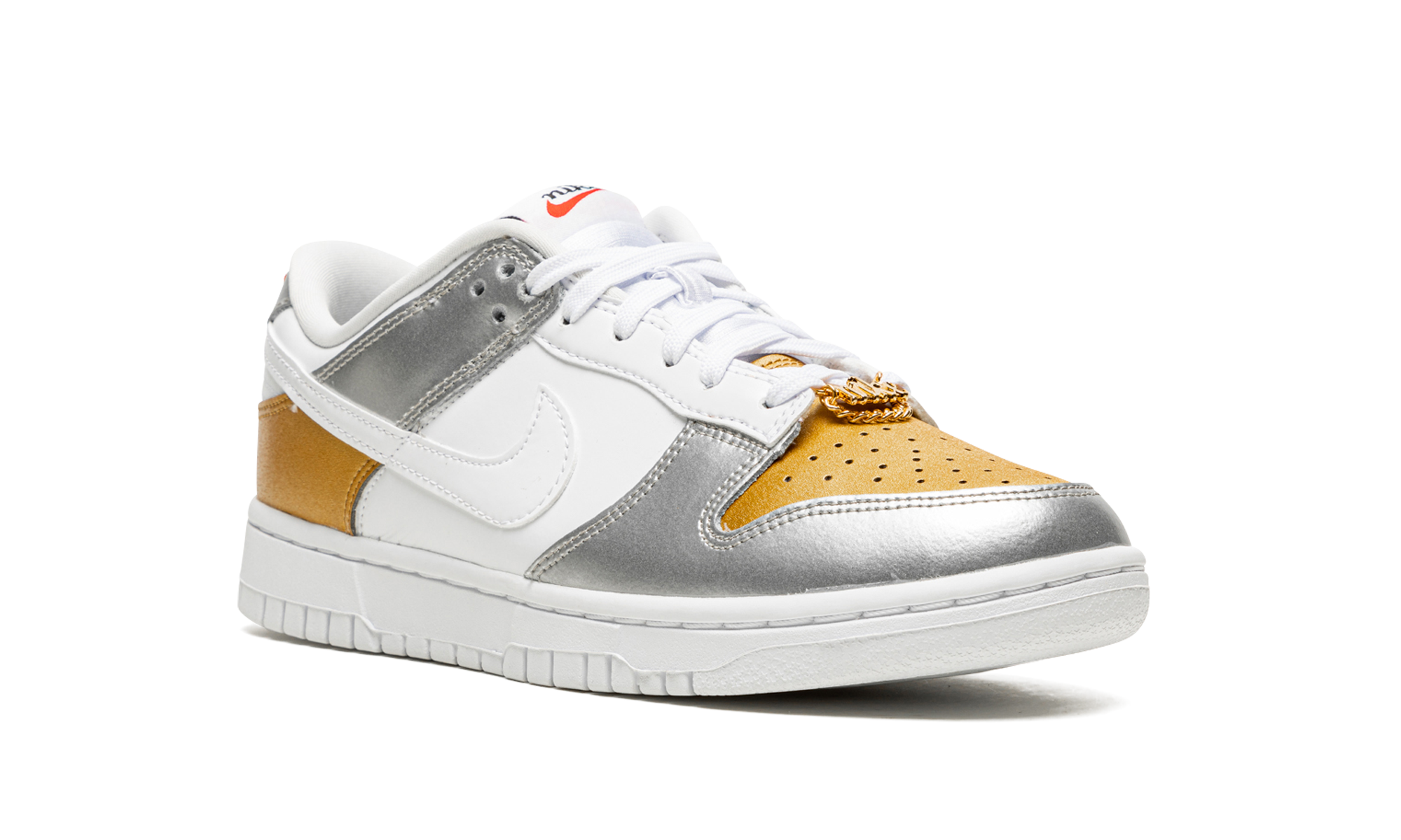Dunk Low Women "Gold White Silver"