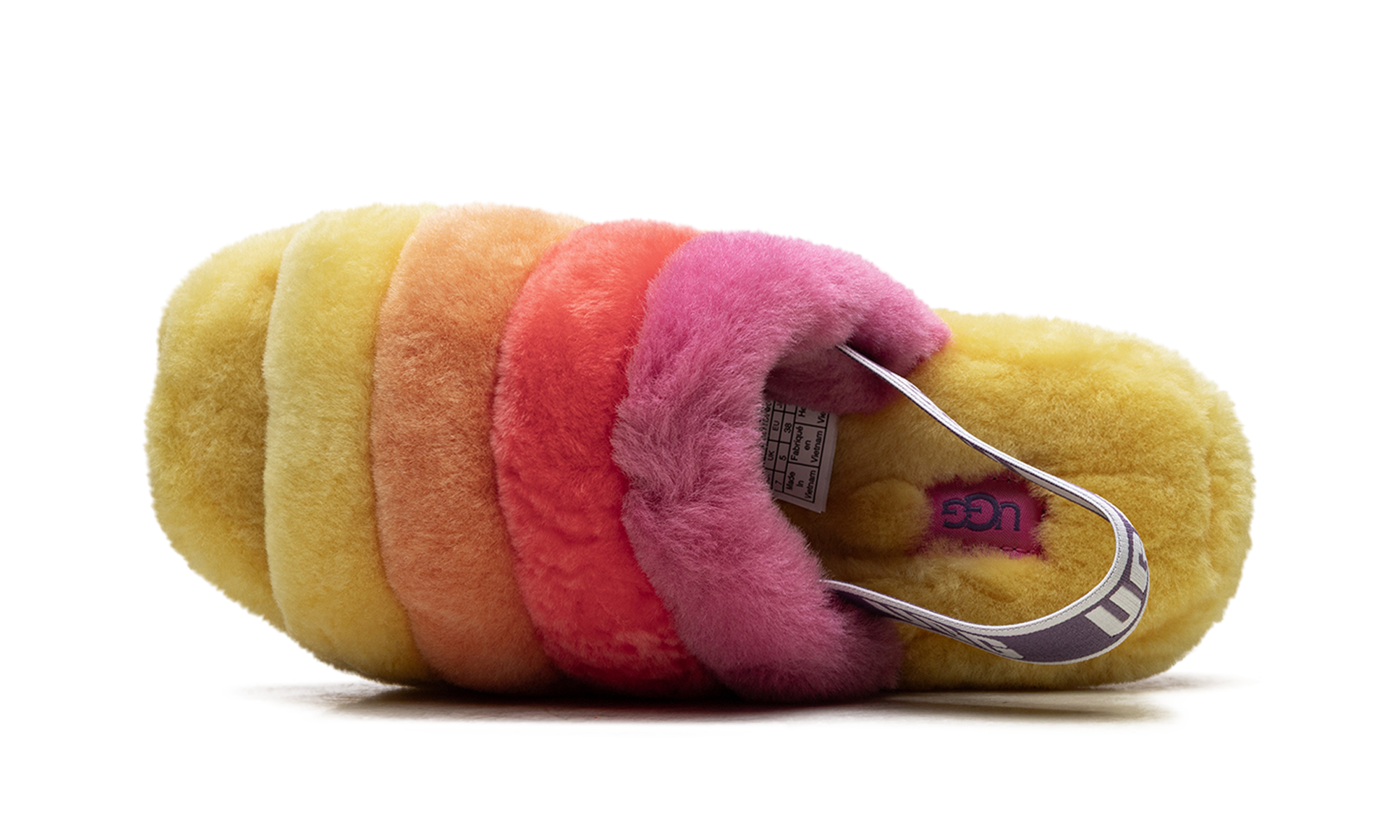 Fluff Yeah Slide Women "Rainbow Yellow"