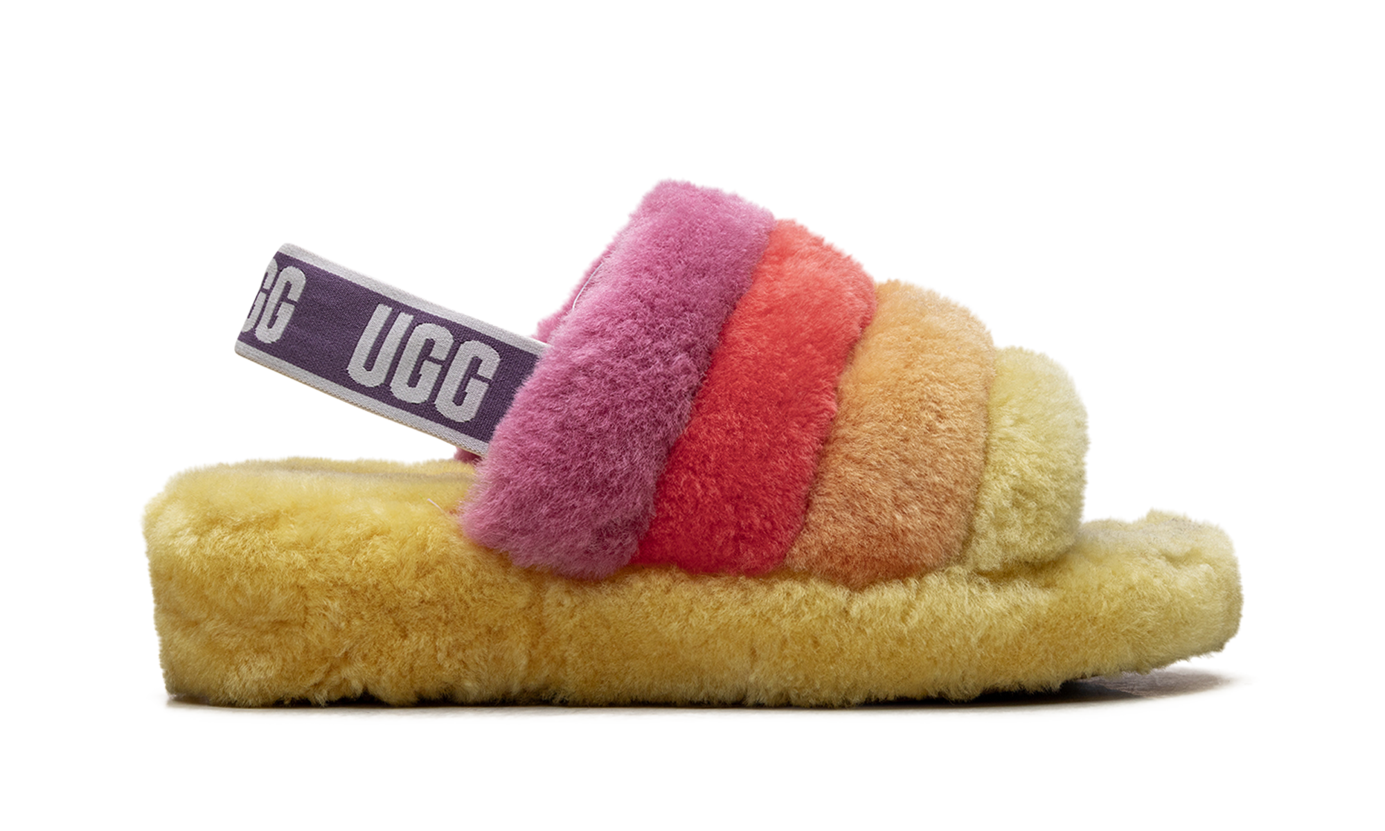 Fluff Yeah Slide Women "Rainbow Yellow"