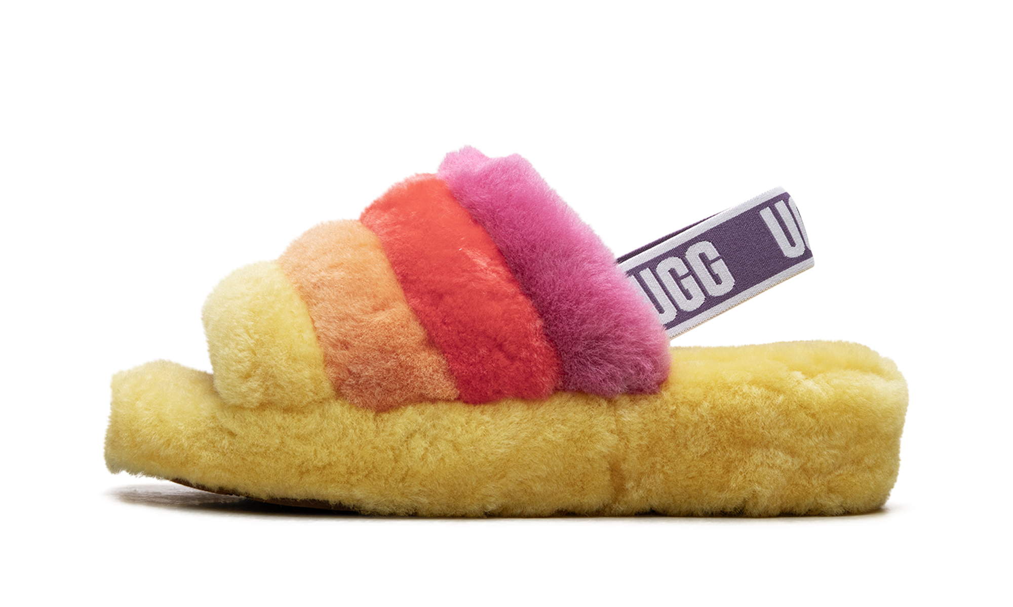 Fluff Yeah Slide Women "Rainbow Yellow"