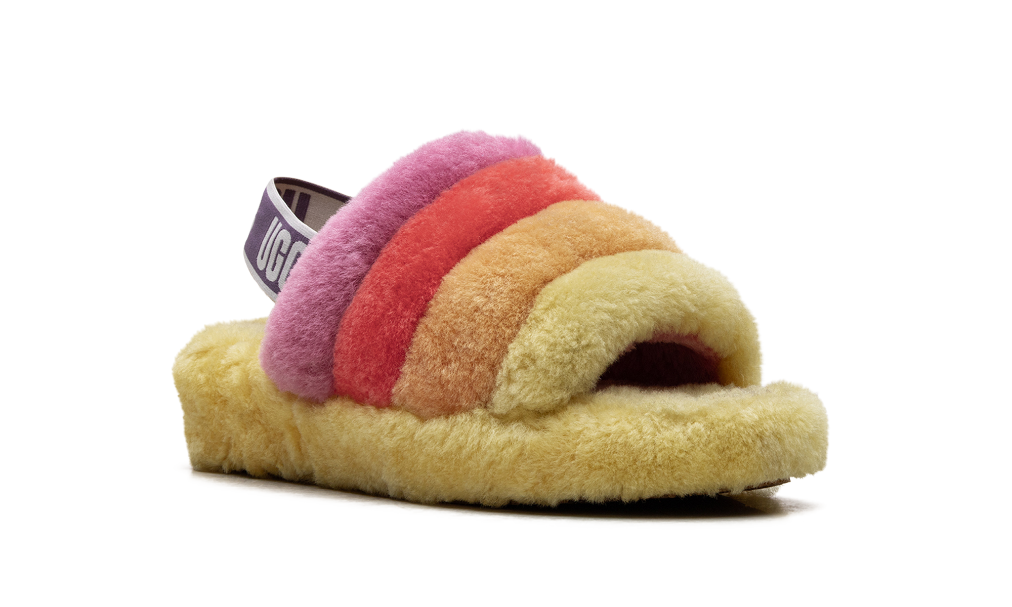 Fluff Yeah Slide Women "Rainbow Yellow"