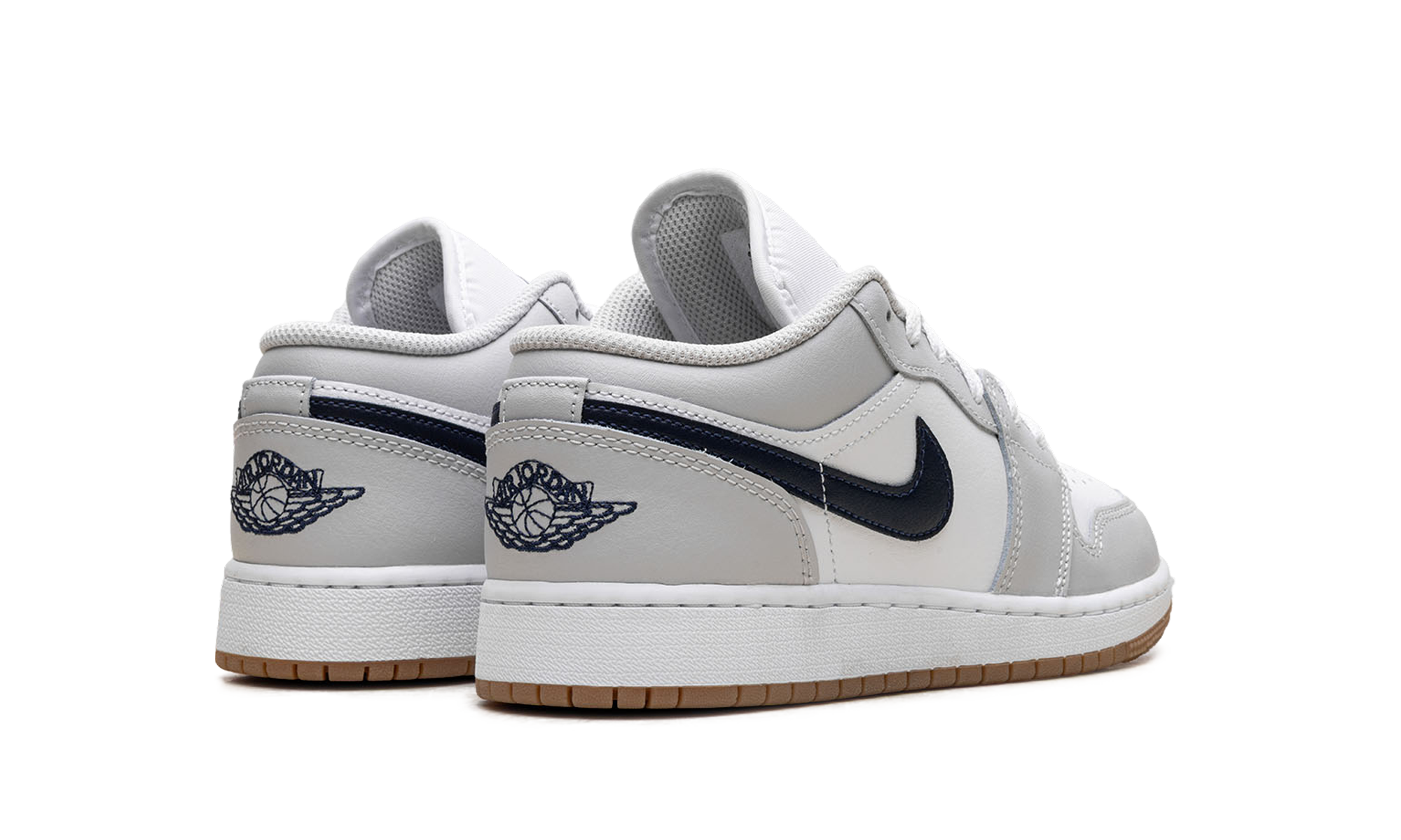 Jordan 1 Low GS "White Neutral Grey Gum Midnight Navy"