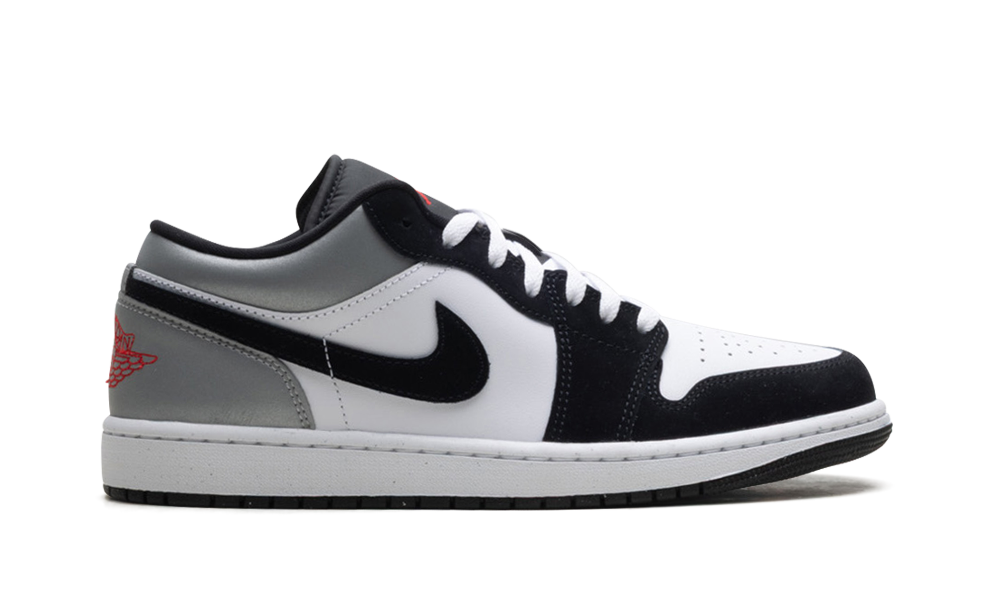 Jordan 1 Low Se "White Fire Red Black Matte Silver"