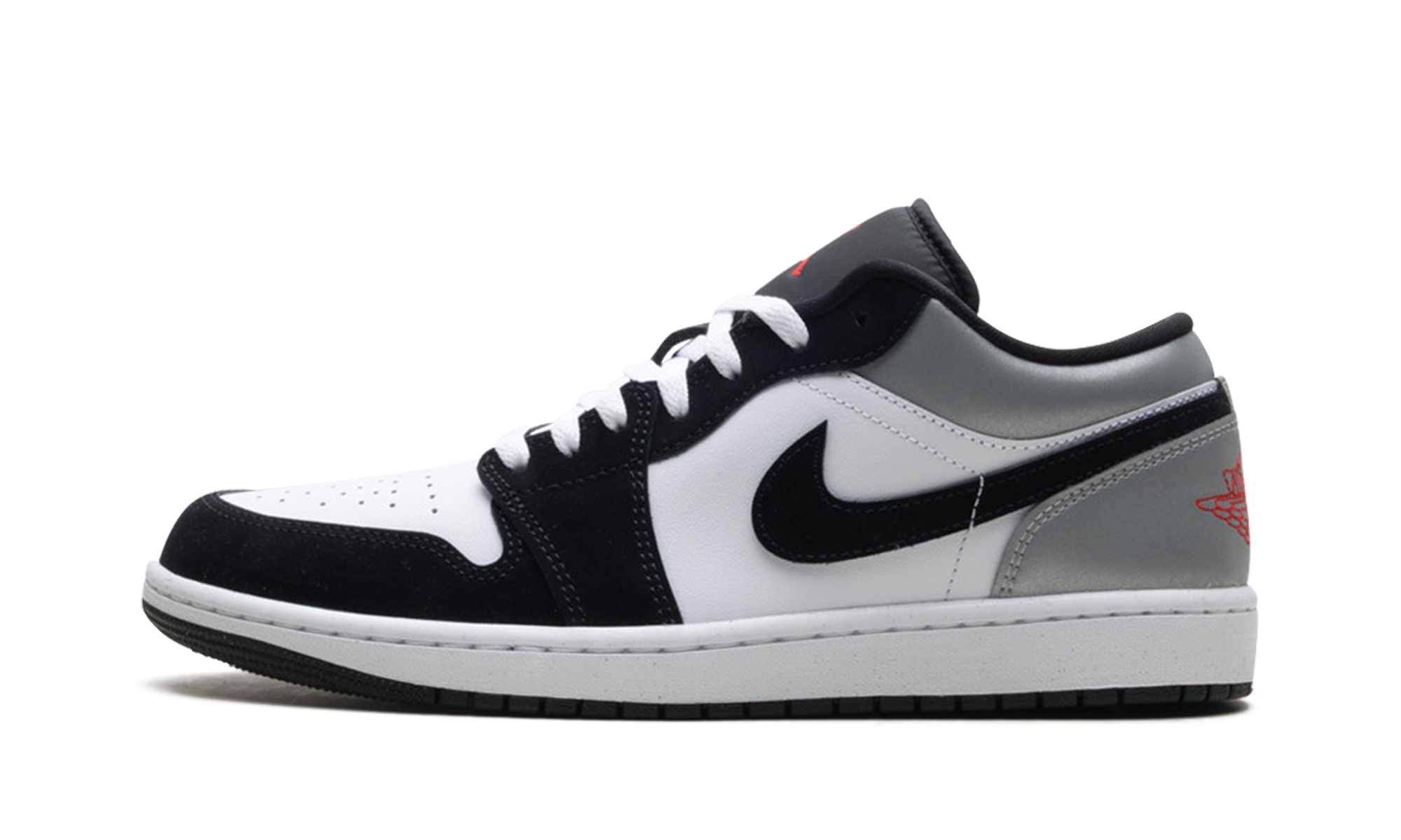 Jordan 1 Low Se "White Fire Red Black Matte Silver"